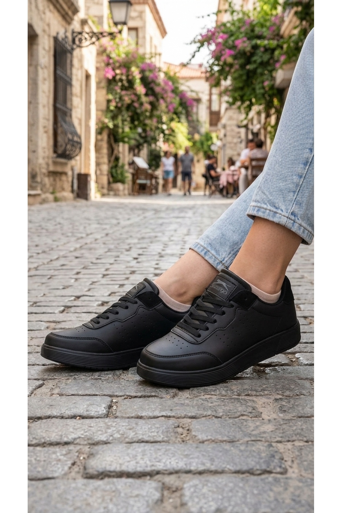 Günlük Bağcıklı Sneaker Kadın Ayakkabı Siyah