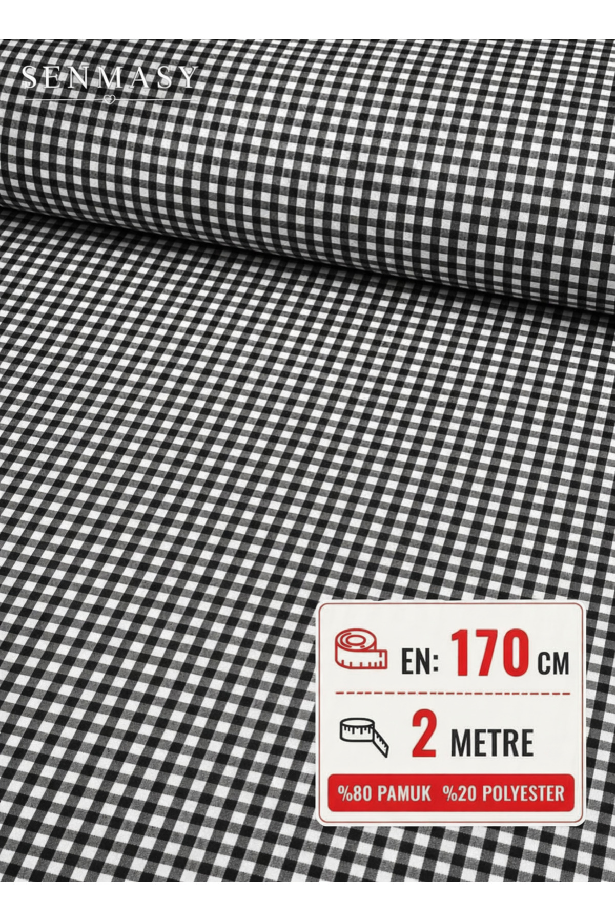 Plaid Pattern BLACK Cotton Multipurpose Fabric Pötikare Fabric/170*200