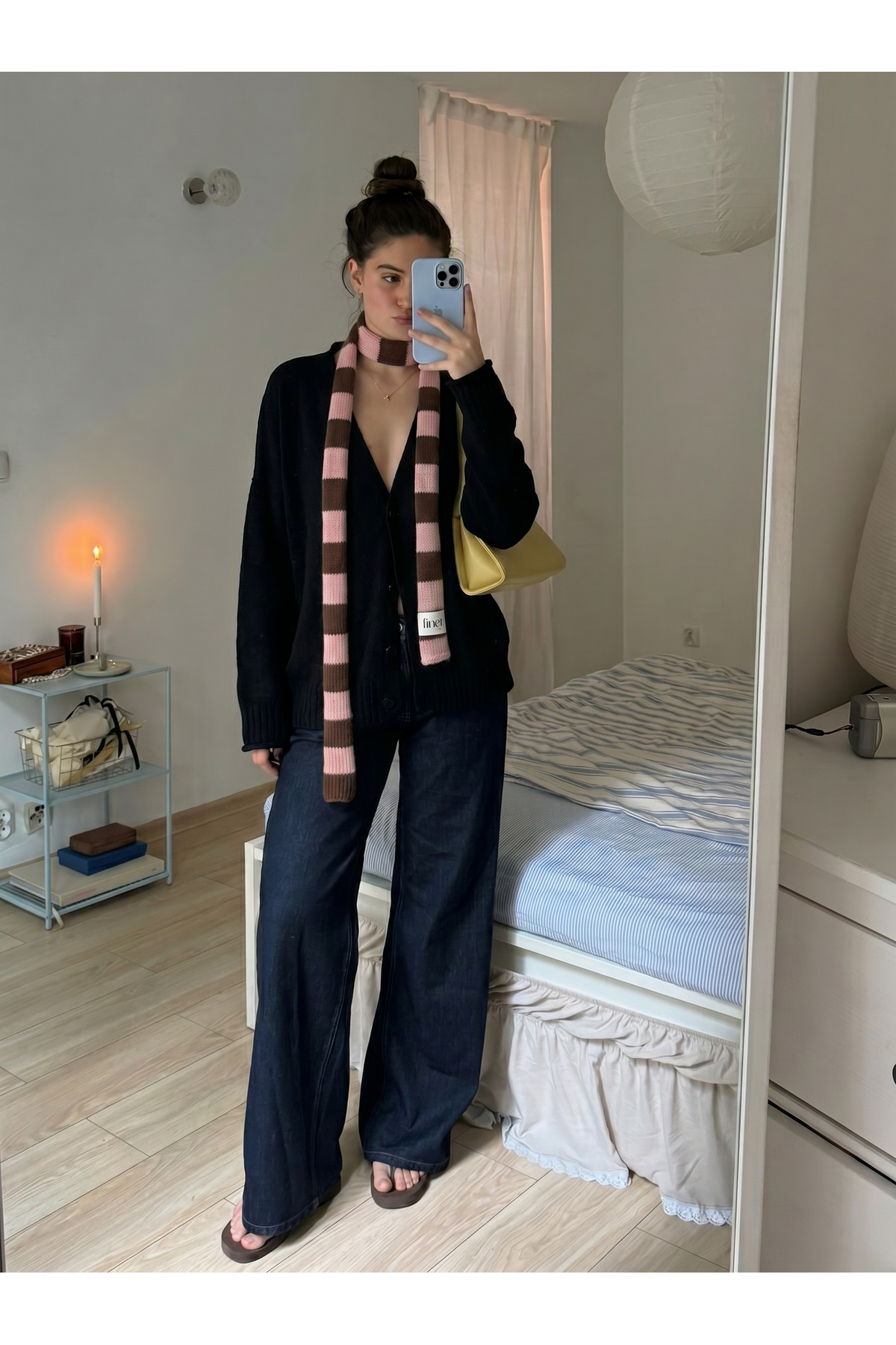 finea studio Finea Skinny Scarf Yün Atkı