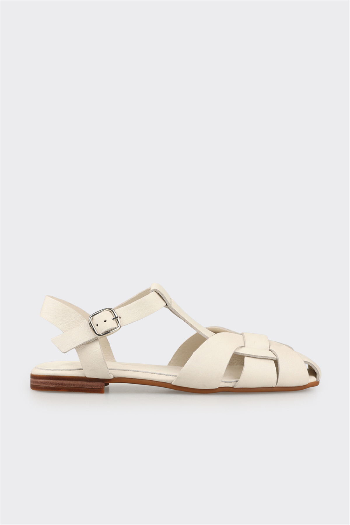 Ecru Leather Women's Casual Shoes
