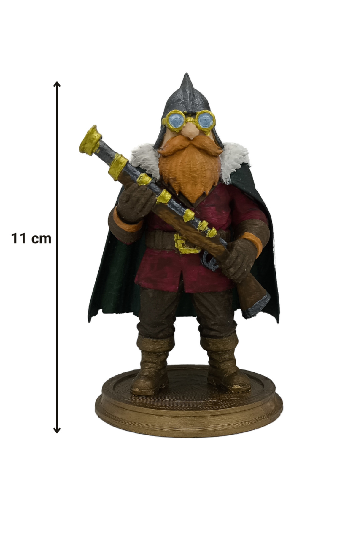 Dota 2 Sniper Figürü 3D Baskı El Boyaması Oyuncu Biblosu 11 cm
