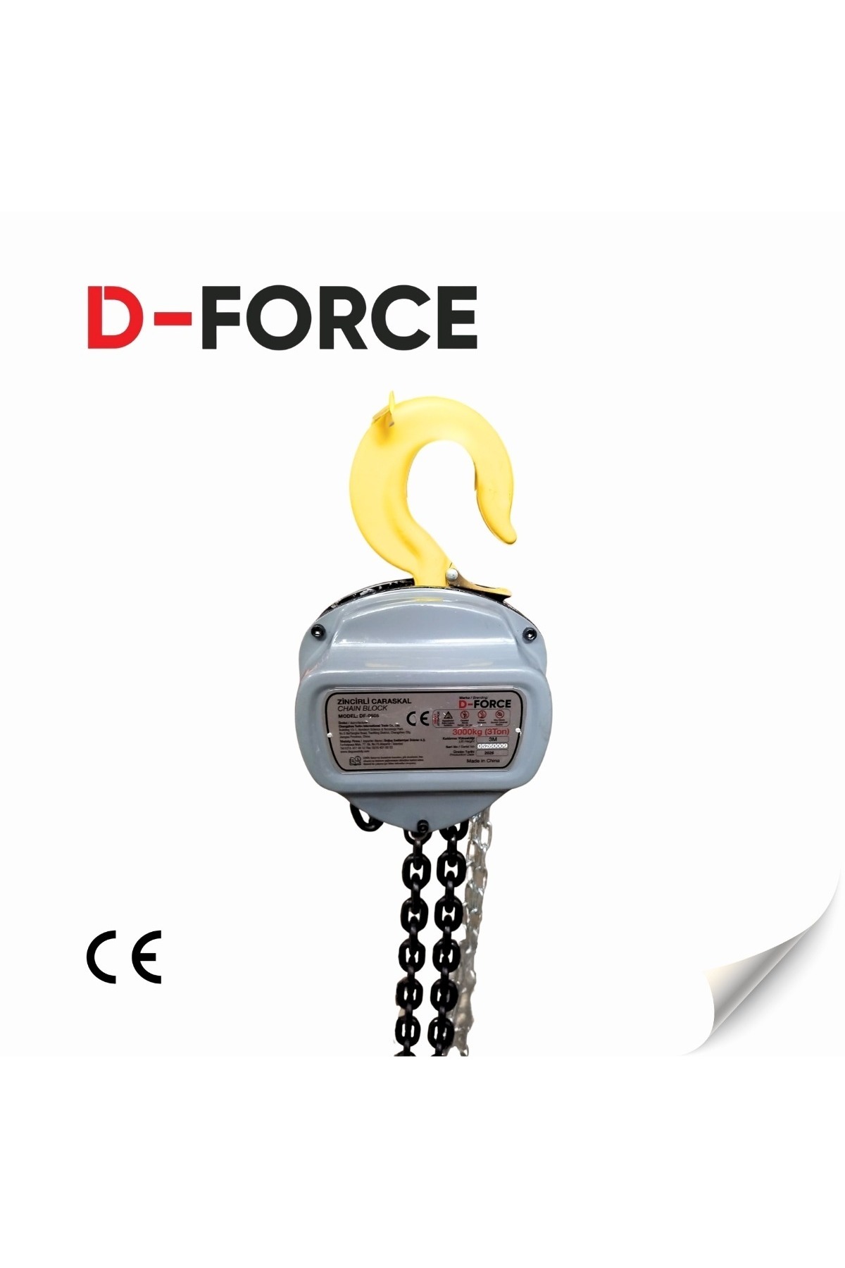D-Force DF-0502 Zincirli Caraskal 1 Ton 5 Metre - Fiyatı, Yorumları