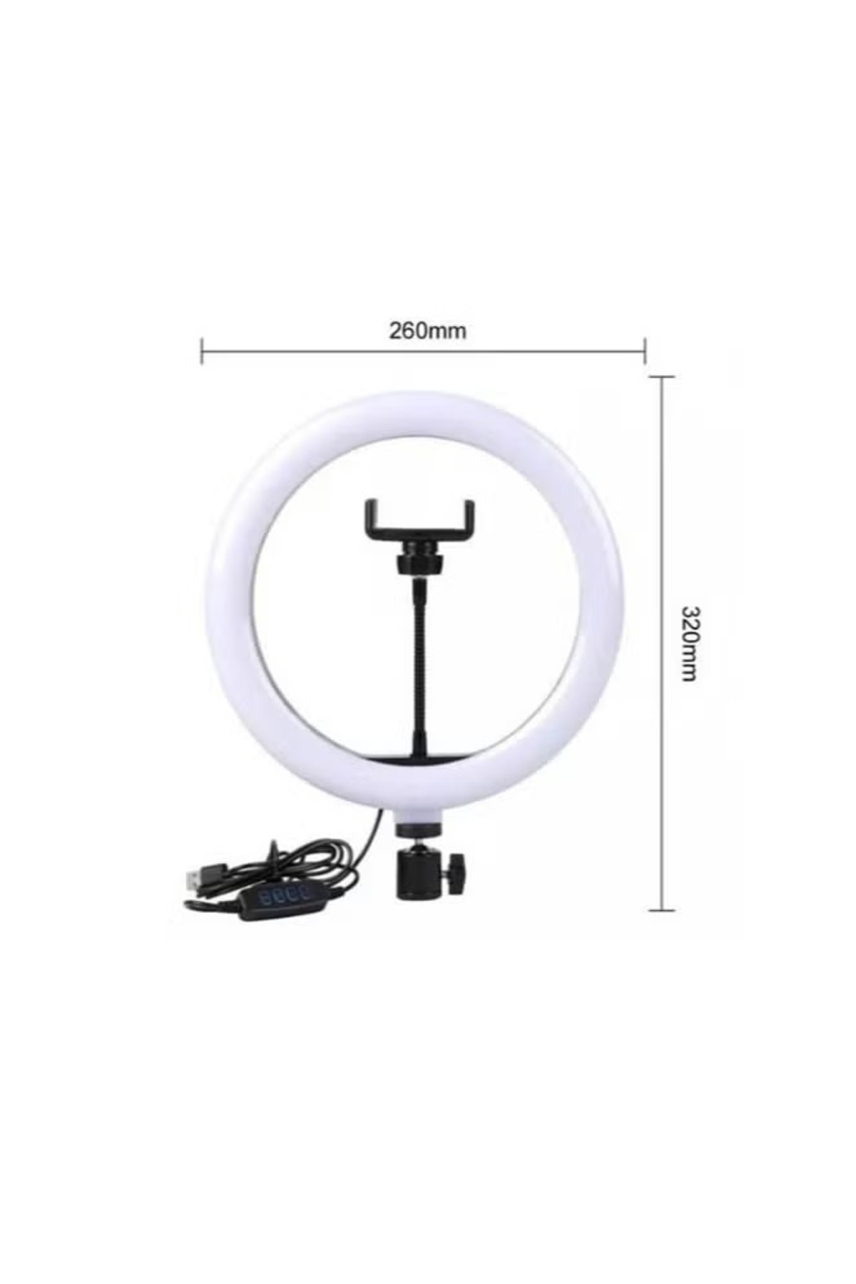 Ring Light - 26cm for Photography and Makeup with Dimmable LED 3 Light Modes and 10 Brightness Level, s-D626UK,