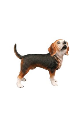 TUFY TOYS SİYAH KAHVE BEAGLE KÖPEK FİGÜRÜ- MODEL HAYVAN OYUNCAK