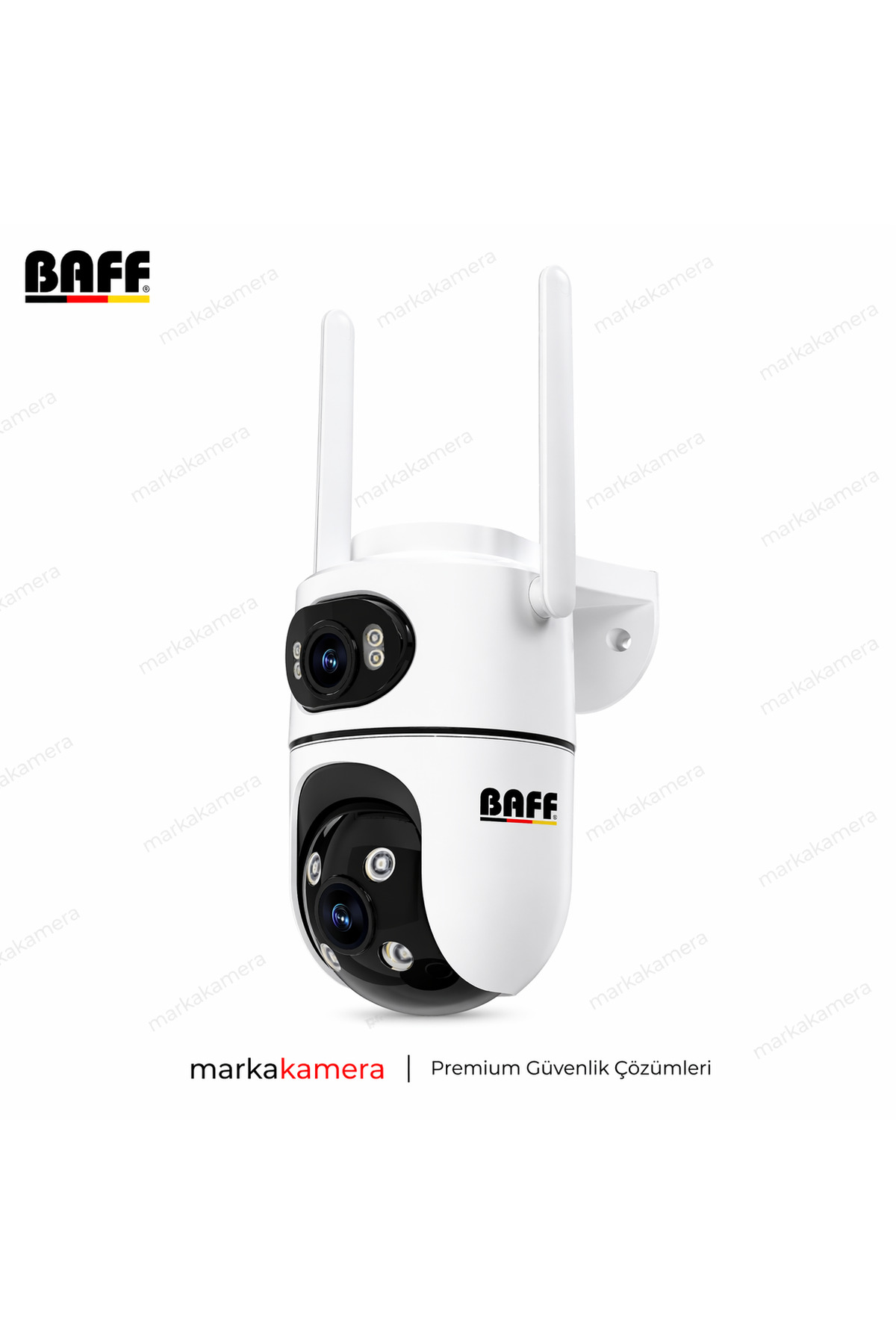 Baff ICS-5637 Çift Lensli 3+3MP Akıllı Kamera – Tek Cihaz, Çift Görüş, Tam Güvenlik!