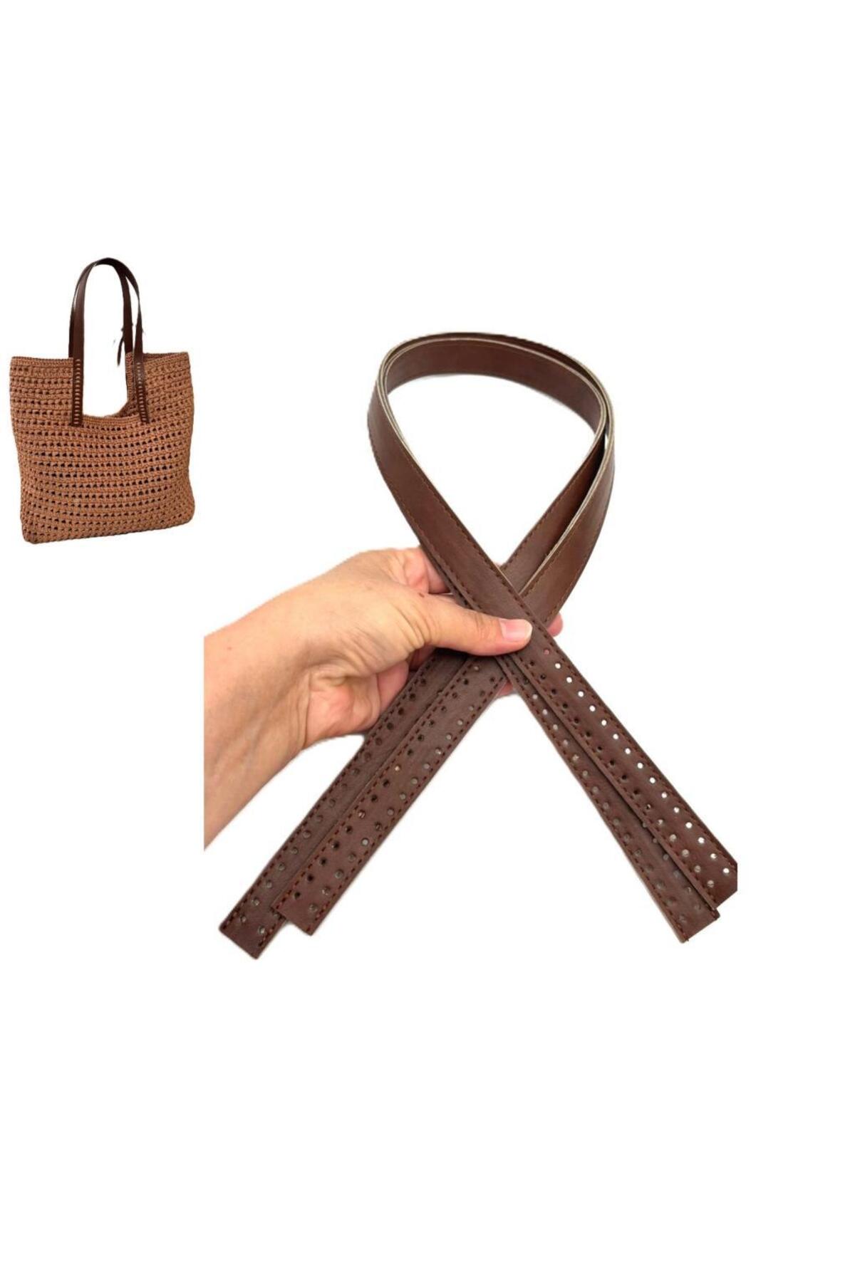 angel çanta aksesuar 80x2 cm Taba Renk 16 Delikli Model Çift Çanta