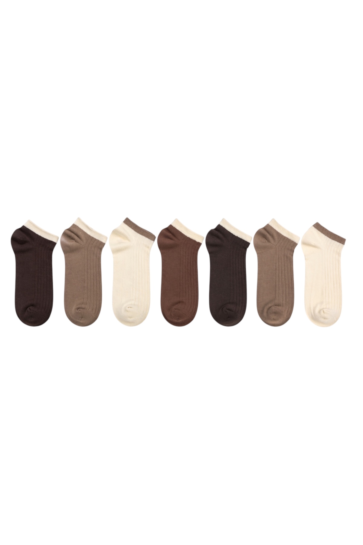 JUST SOCKS 7'Lİ Pamuk Patik Çorap