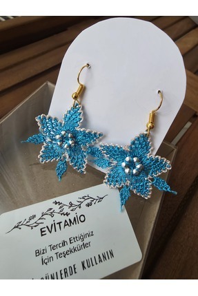 Evita İğne oyası küpe sallantılı küpe