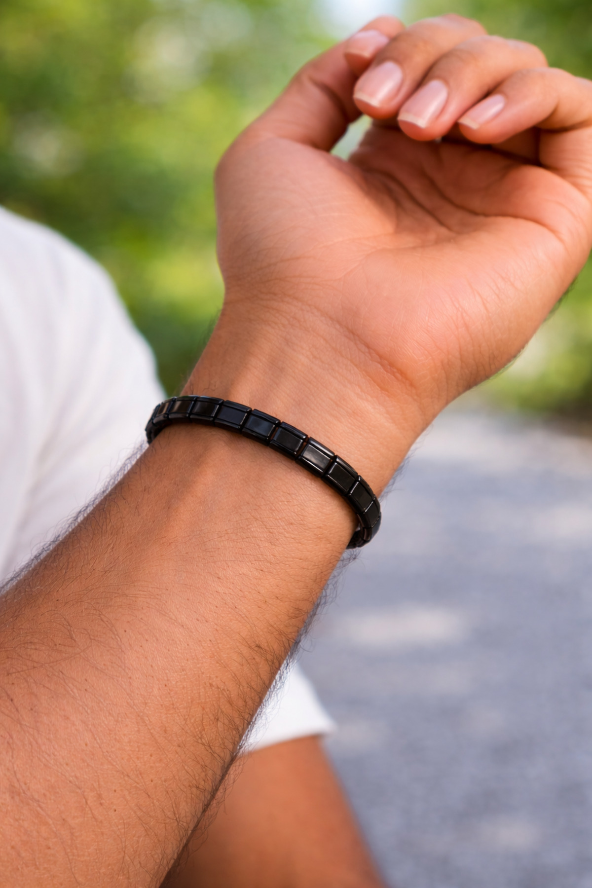 Siyah Asil Bileklik Unisex görsel 3