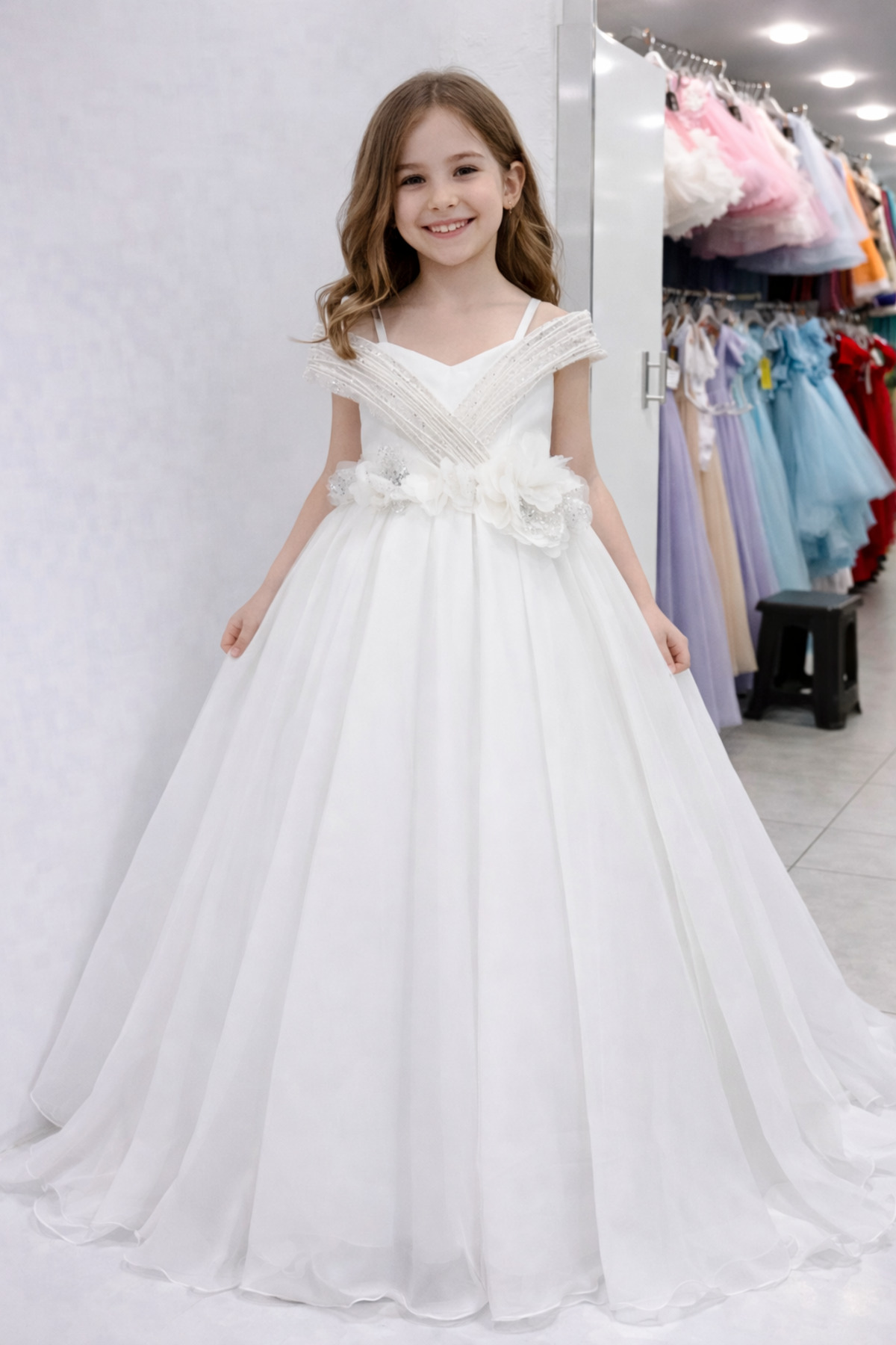 GLY STORE KIZ ÇOCUK TARLATANLI GELİNLİK