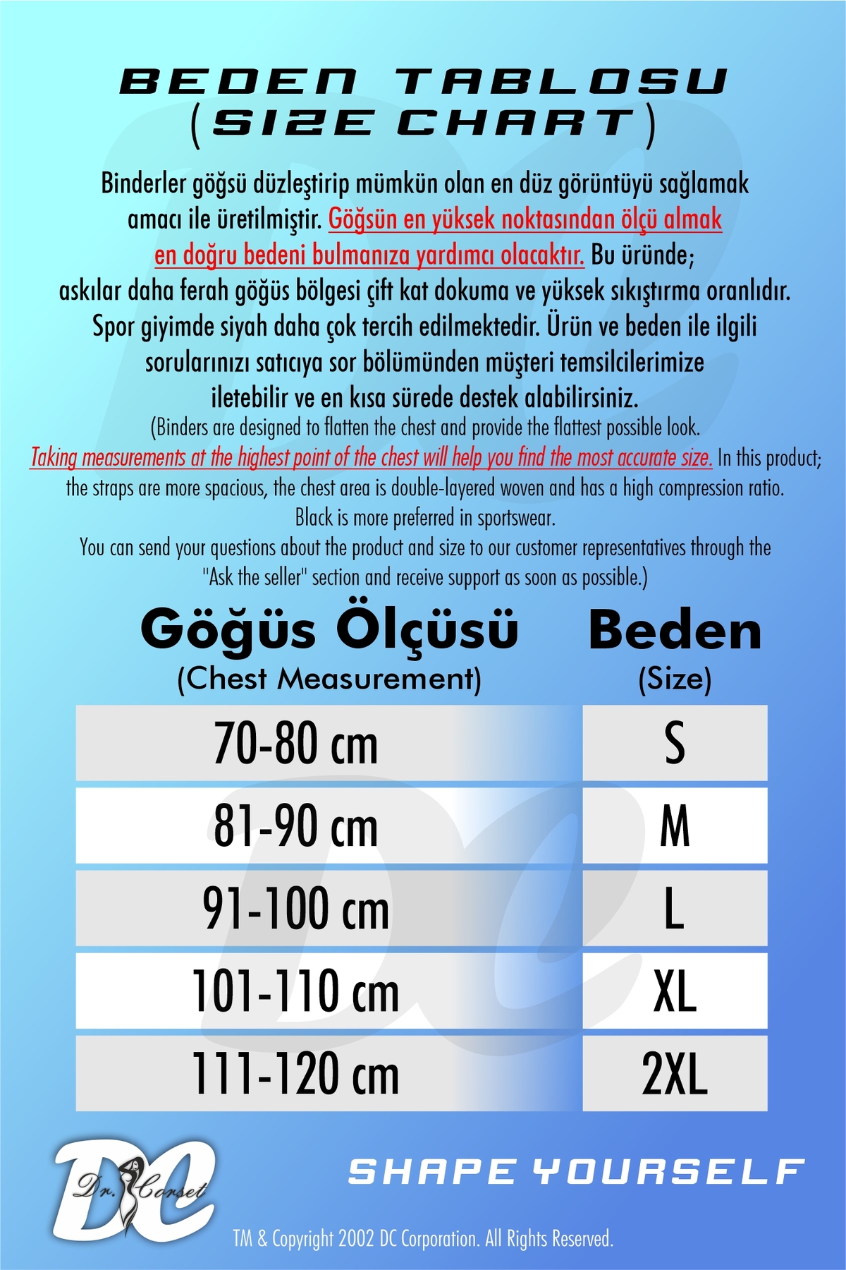 DC Göğüs sıkıştırma tomboy göğüs gizleme korsesi chest binding corset görsel 6