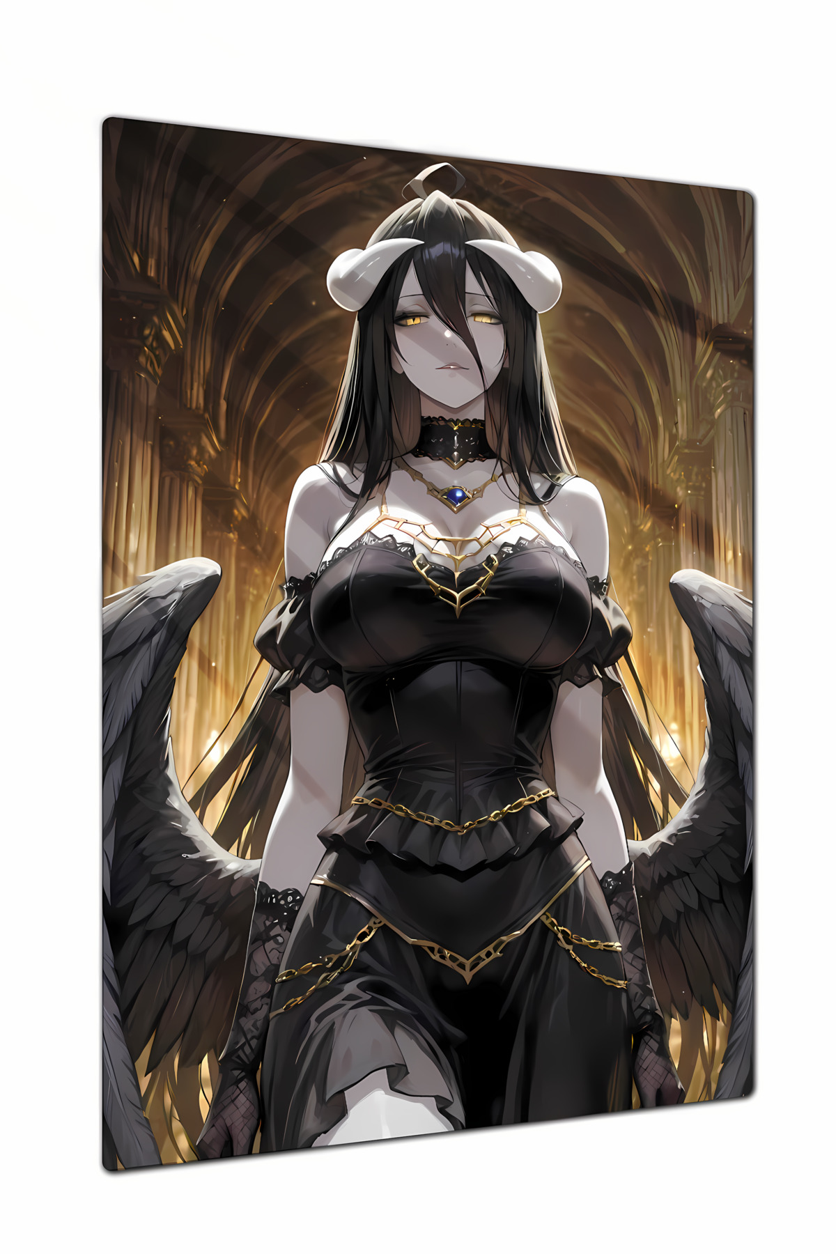 Albedo Overlord Metal Poster Gamer Anime Film Table – Glossy Print Modern Wall Decoration