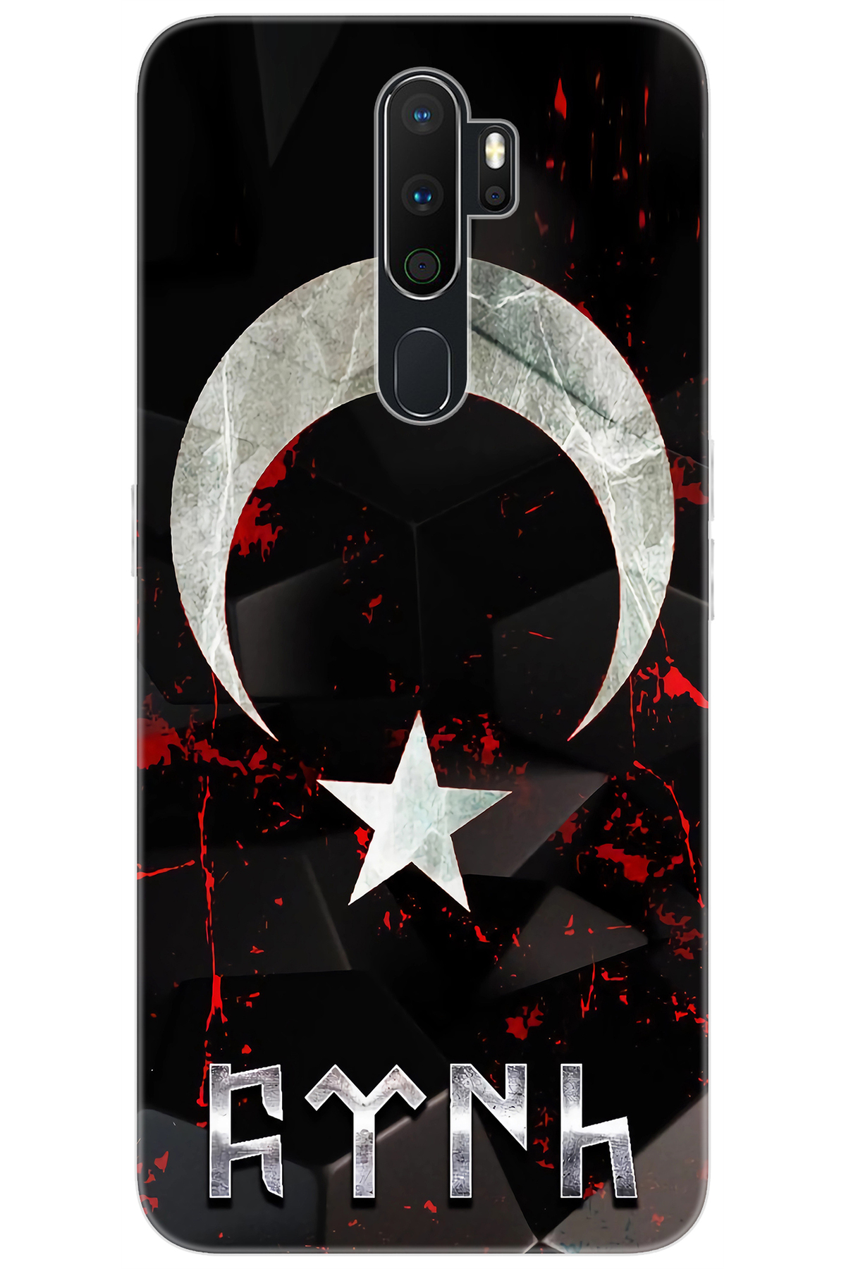 OPPO A5 2020 / A9 2020 Compatible Case Pattern Printed Silicone Moon Star Göktürkçe NGO:636 CP-tdrKtRB