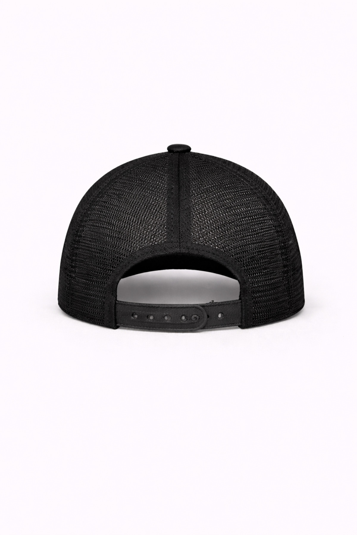 OUS Unisex Fileli Şapka Siyah, Yazlık Nefes Alabilir Trucker Cap görsel 3