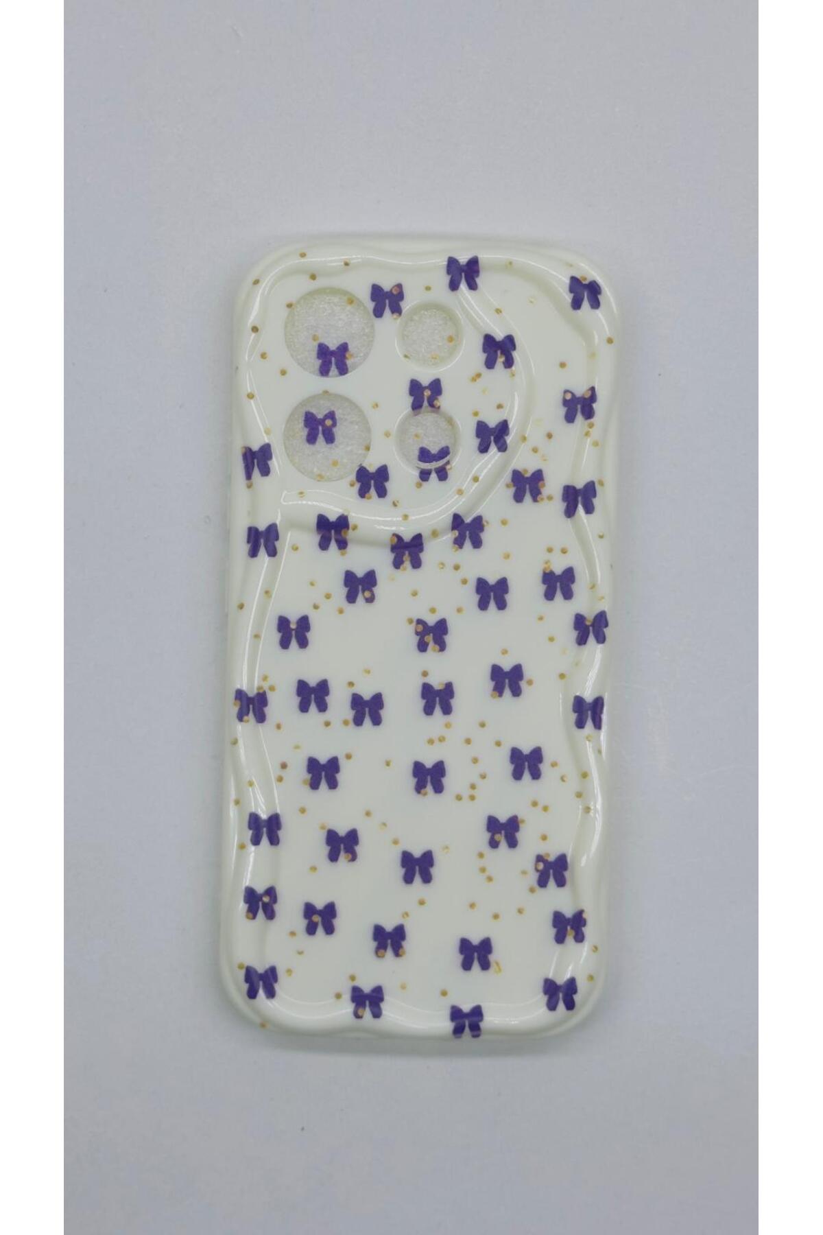 Xiaomi Redmi Note 13 4G Compatible Bow Pattern Camera Protected Soft Silicone Case
