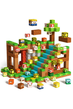 magnetcraft Mario Mıknatıslı Manyetik Blok Seti 150 Parça 2.5cm Büyük Boy Man...