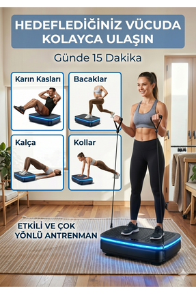 ROBO Vibrofitto PRO Titreşimli Egzersiz Aleti Ambiyans Led Işık Ultra Güçlü
