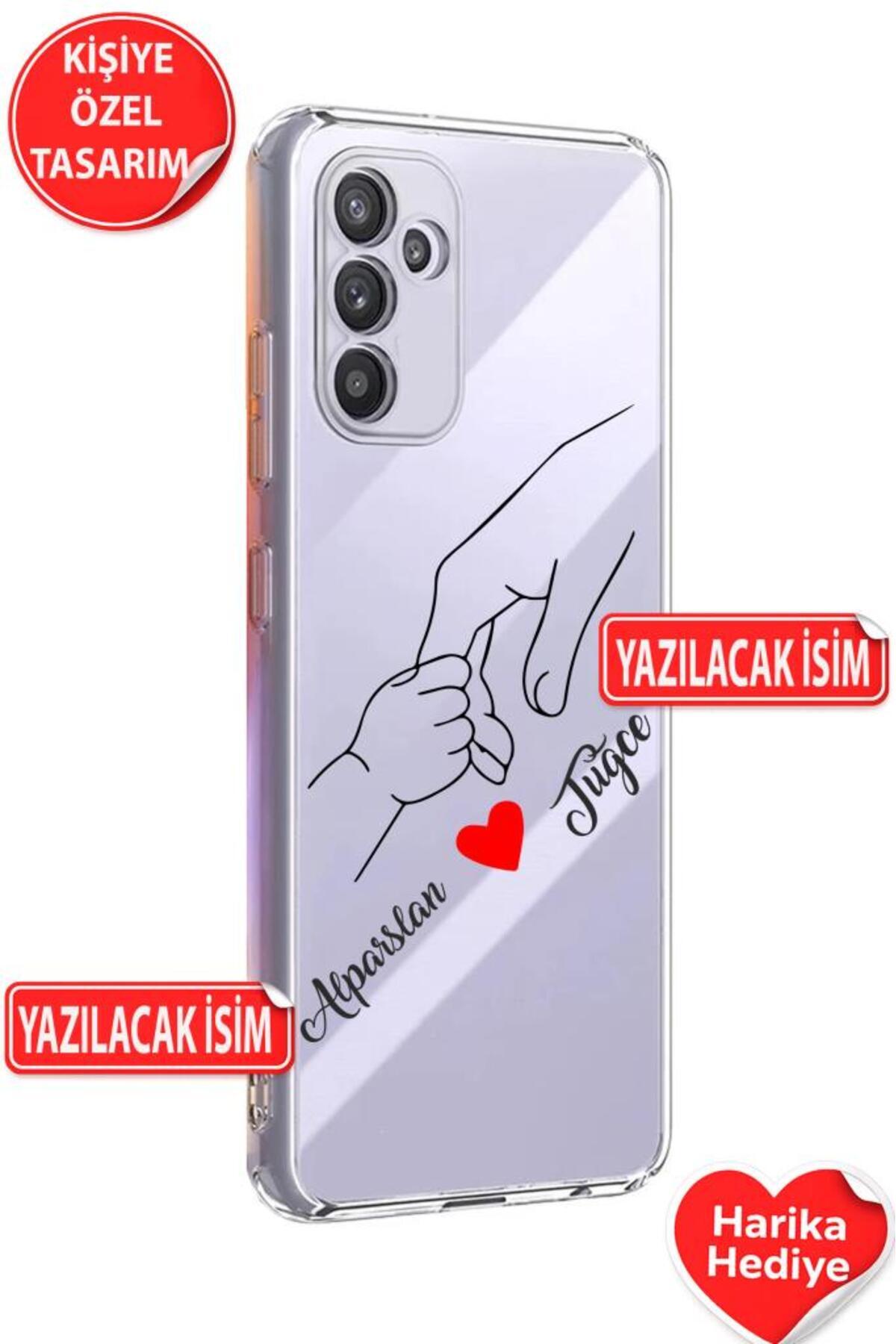 Samsung Galaxy A54 Compatible Personalized Gift Name Printable Patterned Transparent Silicone Case