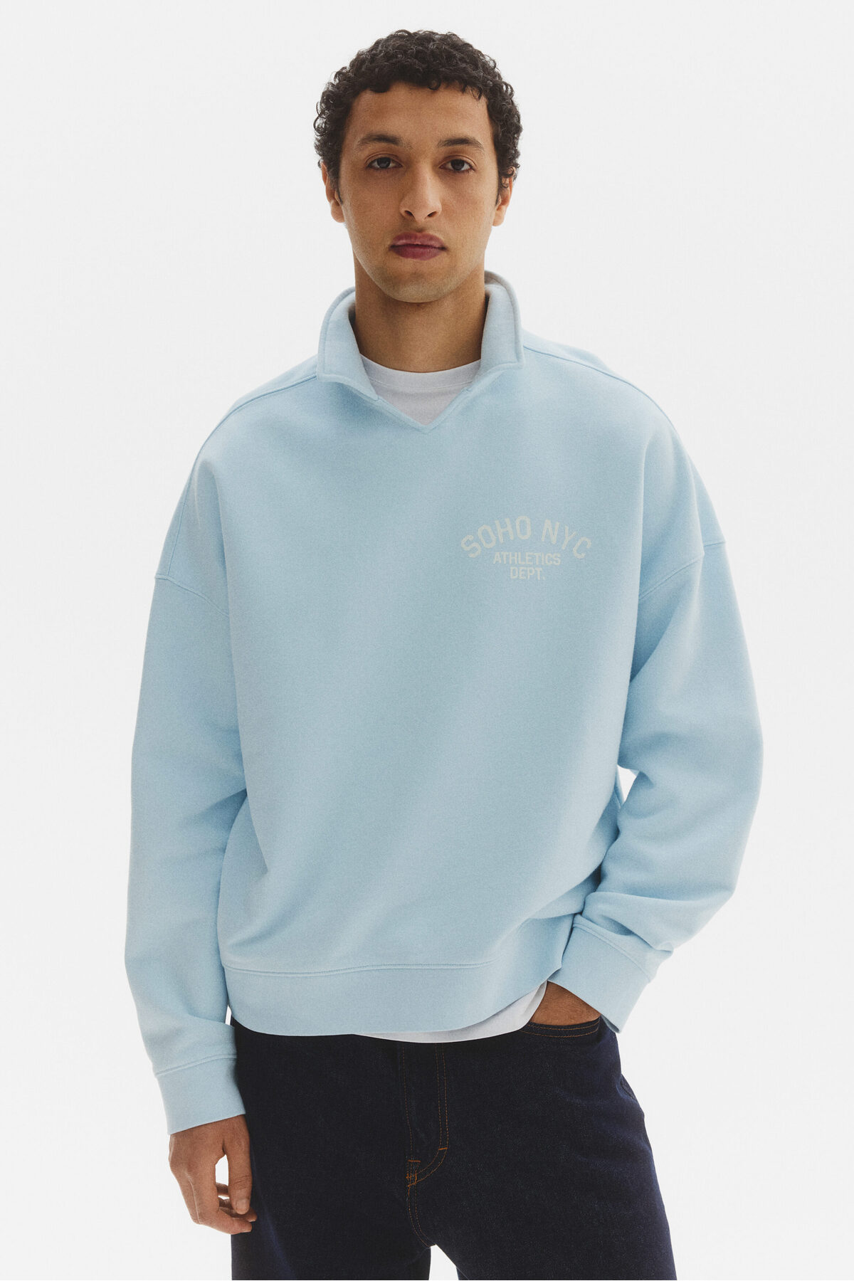 سویشرت راگبی سایز بزرگ اچ اند ام سویشرت H&M