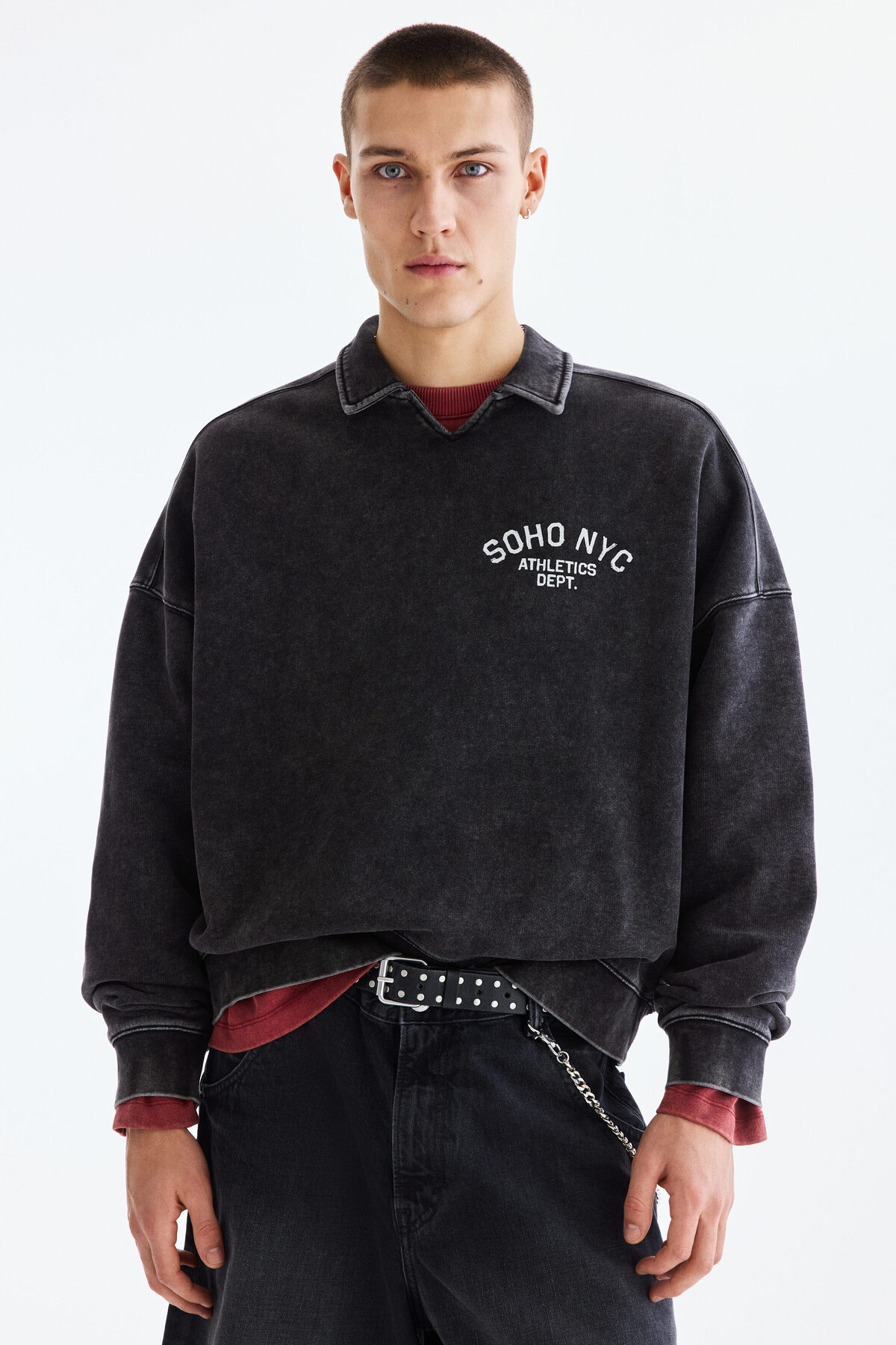 سویشرت راگبی سایز بزرگ اچ اند ام سویشرت H&M