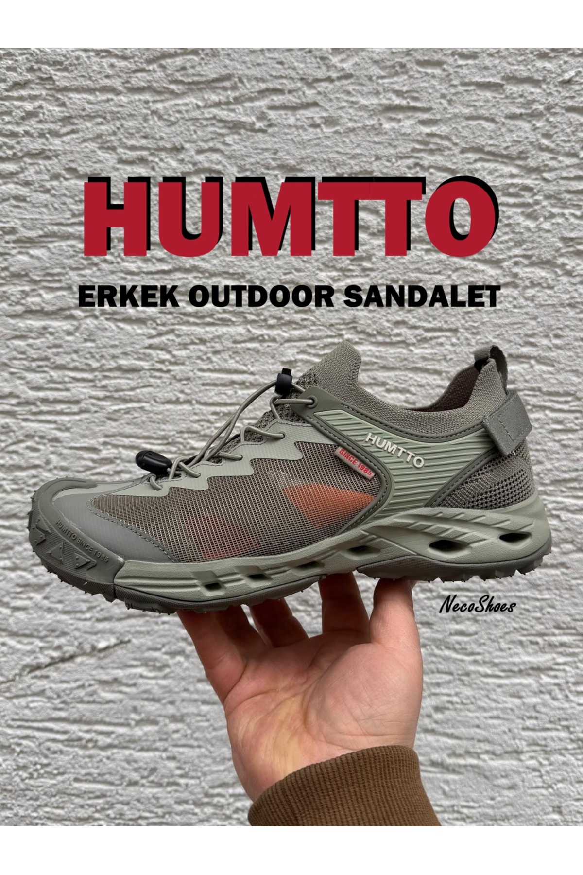 HUMTTO ERKEK SPOR SANDALET, ORTOPEDİK İÇ TABAN, YÜKSEK KALİTE, AKILLI BAĞCIK SİSTEMİ (660859)
