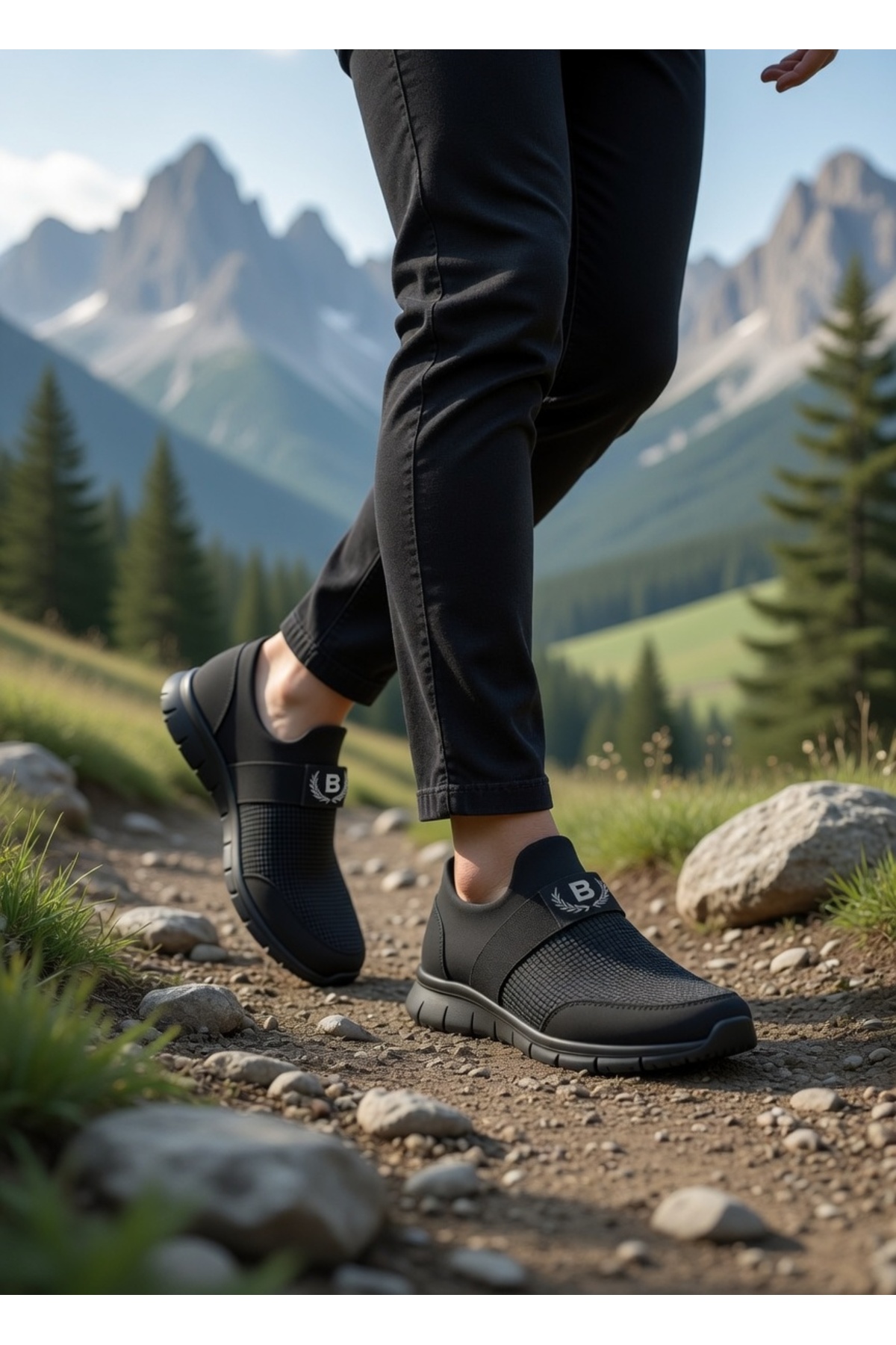 repstep Unisex Siyah Aqua Ortopedik İç Taban Koku Ve Terleme Yapmayan Esnek Hafif Günlük Spor Ayakkabı görsel 8