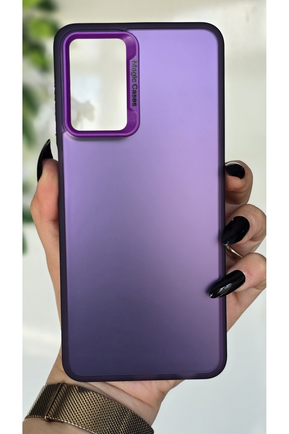 Samsung Galaxy A13 Compatible Purple Color Transition Matte Silicone Case Camera Frame Luxury Electro