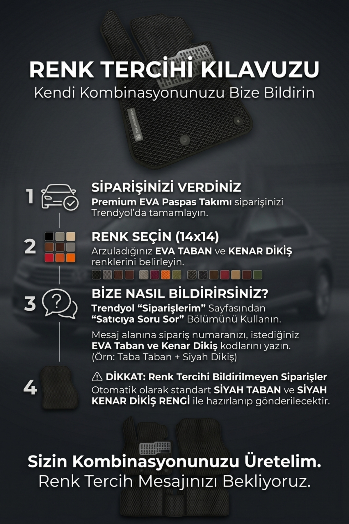 OTOCRAFT Mazda 3 BM (2013-2019) Araca Özel 3D Havuzlu Eva Paspas