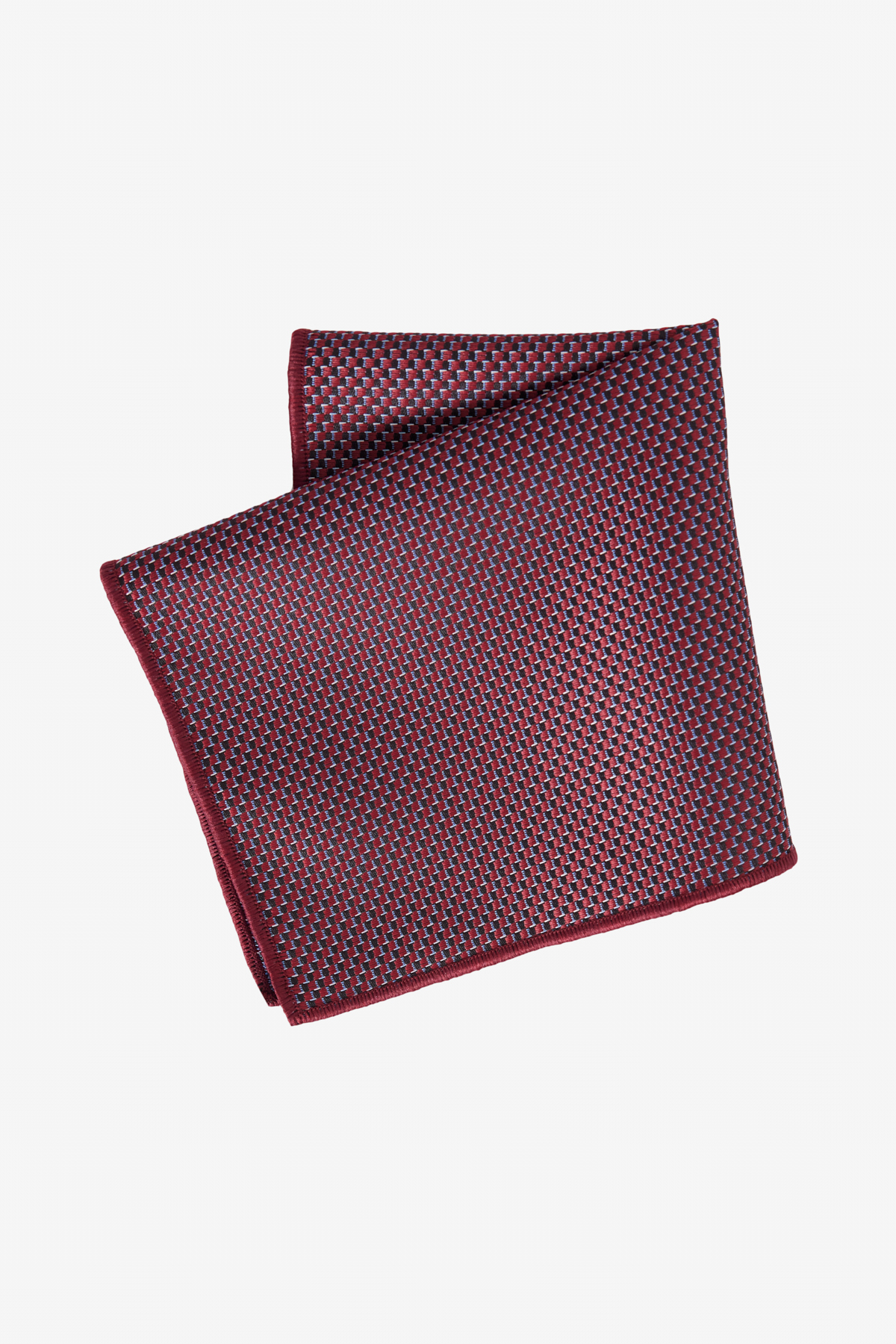 ALTINYILDIZ CLASSICS Erkek Bordo-Gri Desenli Kravat-Mendil Set görsel 2