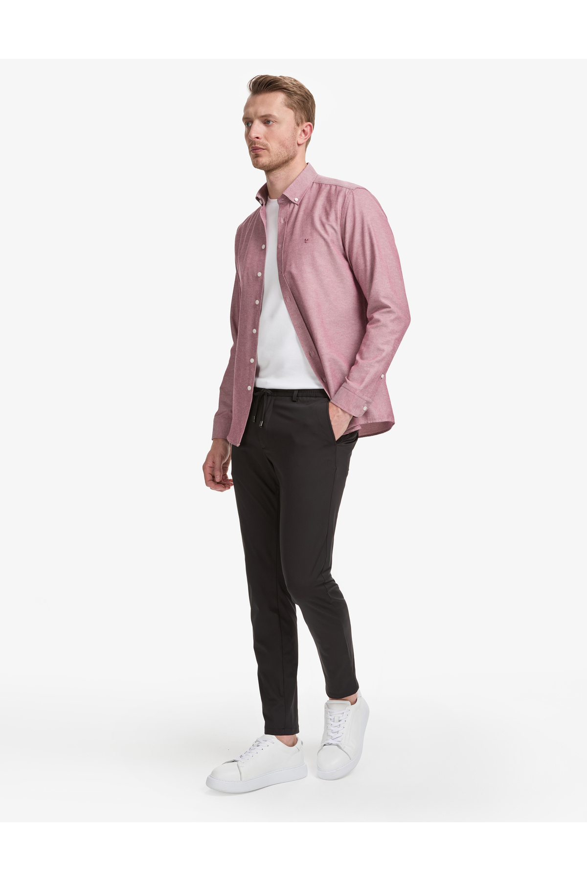 Pierre Cardin Siyah Ex. Slim Fit Beli Kordonlu Klasik Jogger Pantolon 50325158-VR046 görsel 3