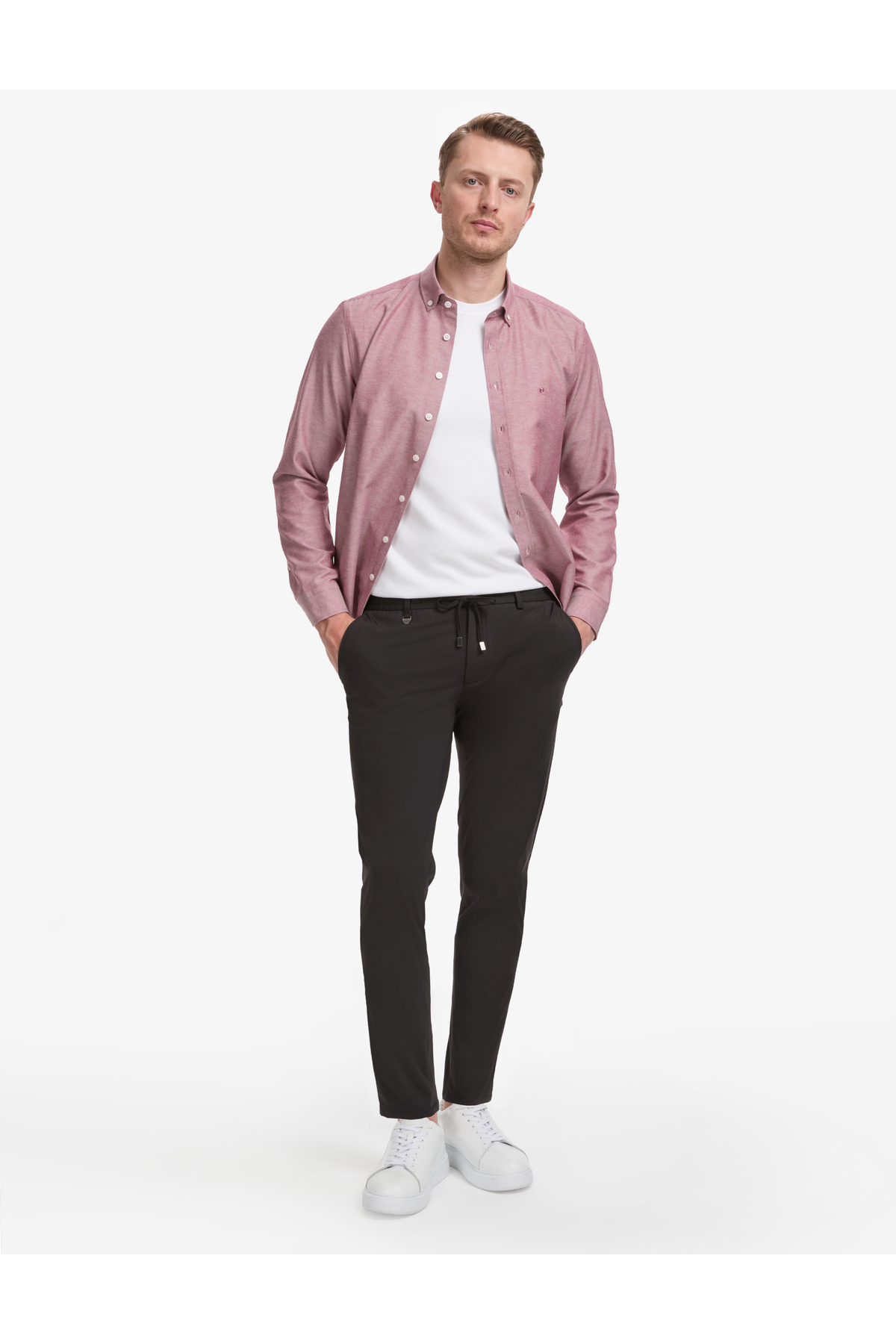 Pierre Cardin Siyah Ex. Slim Fit Beli Kordonlu Klasik Jogger Pantolon 50325158-VR046