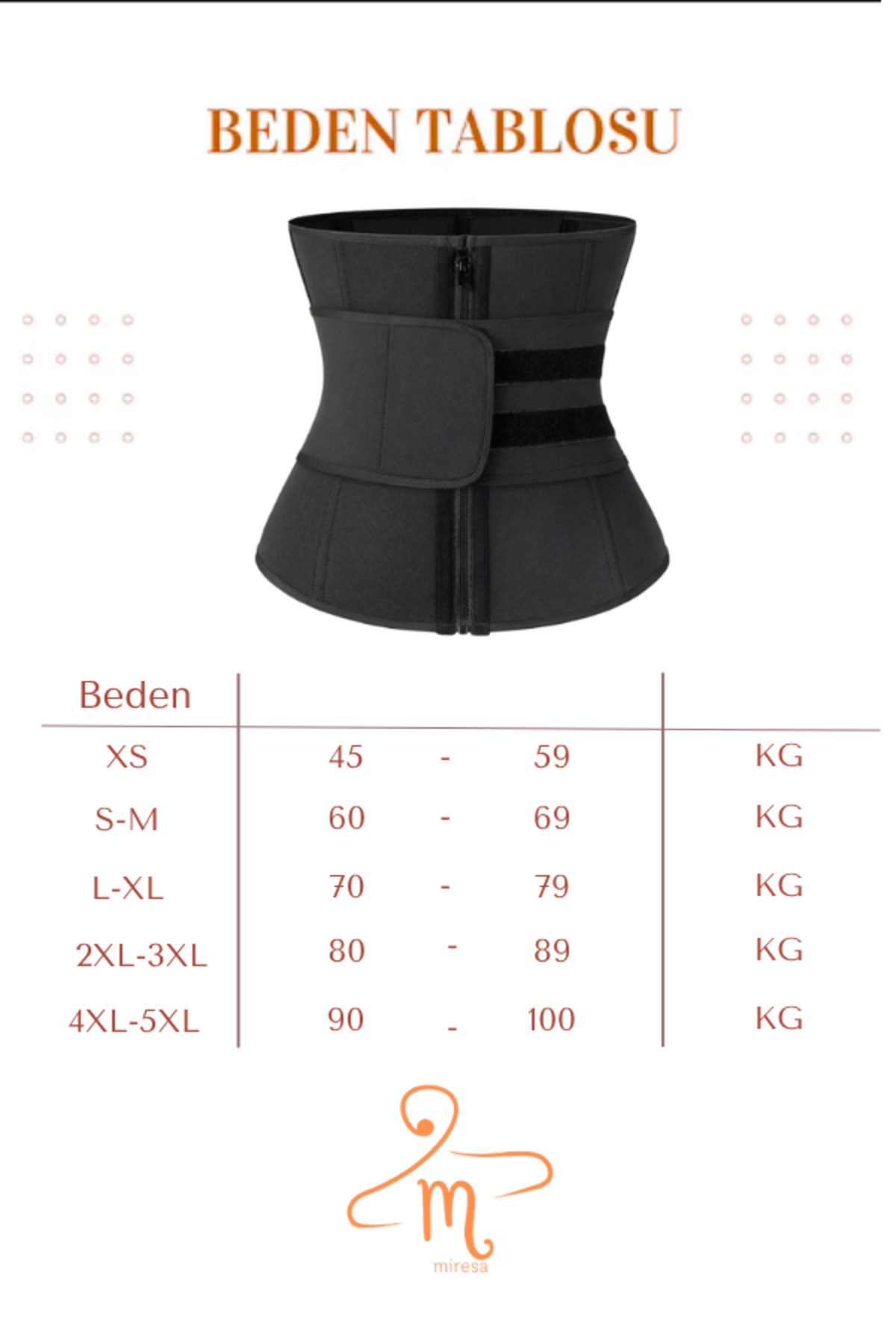 miresa Premium Model Sauna Etkili Termal Terleten Bel Korsesi - Unisex Bölgesel Sıkılaştırıcı Kemer görsel 4