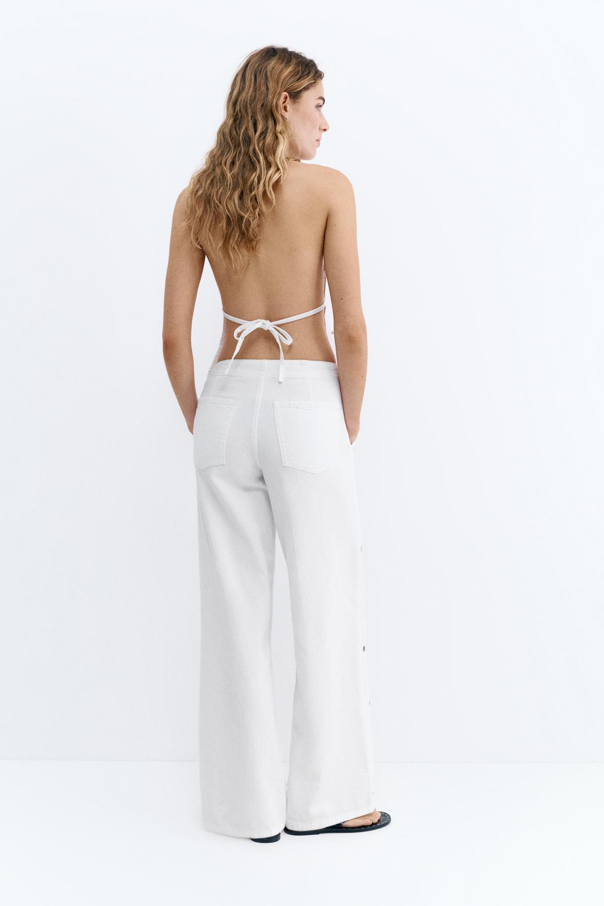 POLER QUILT FABRIC P-1 DECK PANTS XLサイズ Pull & Bear Eyelet detaylı düz pantolon - Fiyatı, Yorumları