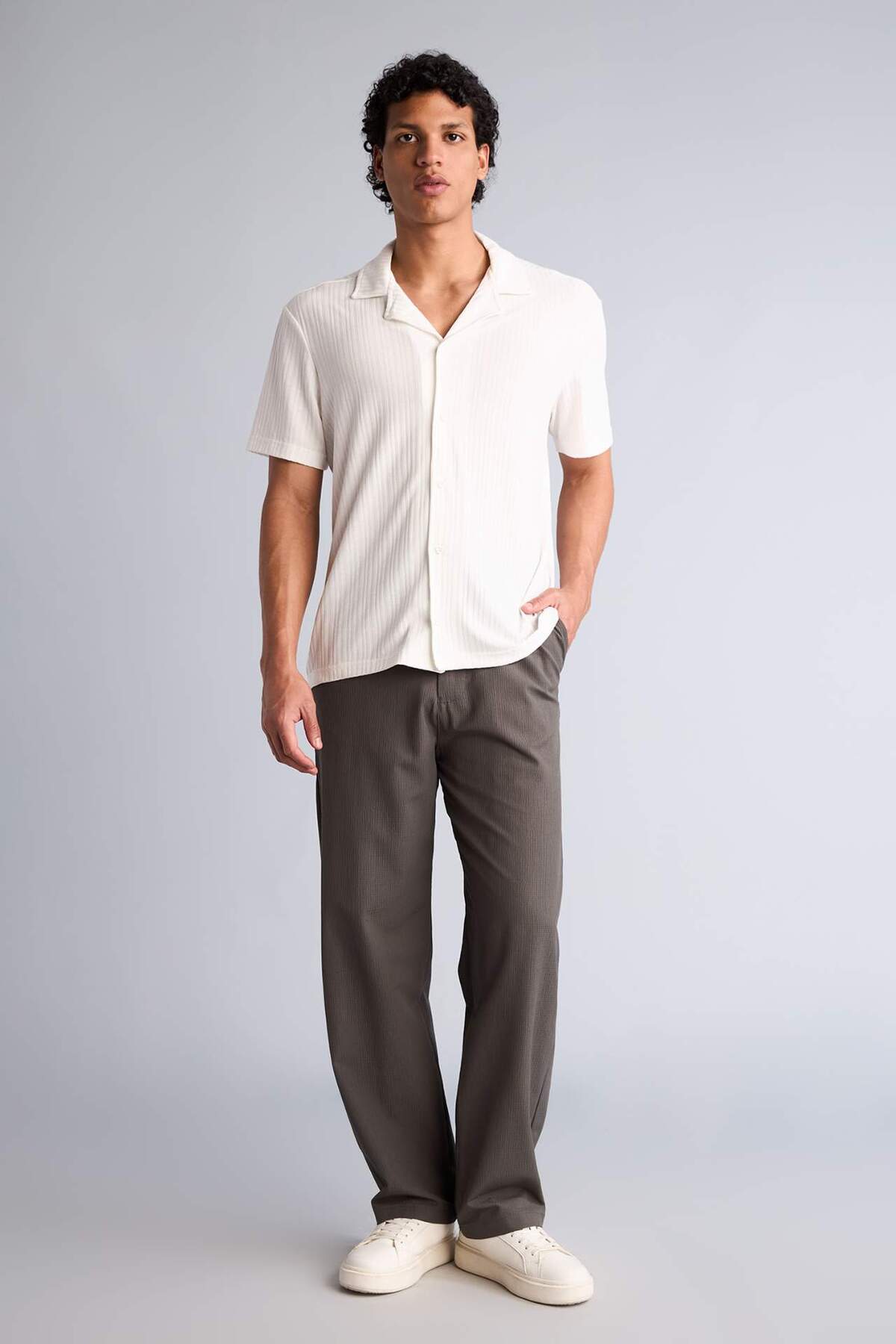 DeFacto Basic Baggy Fit Pantolon F7803AX26SM — خاکی