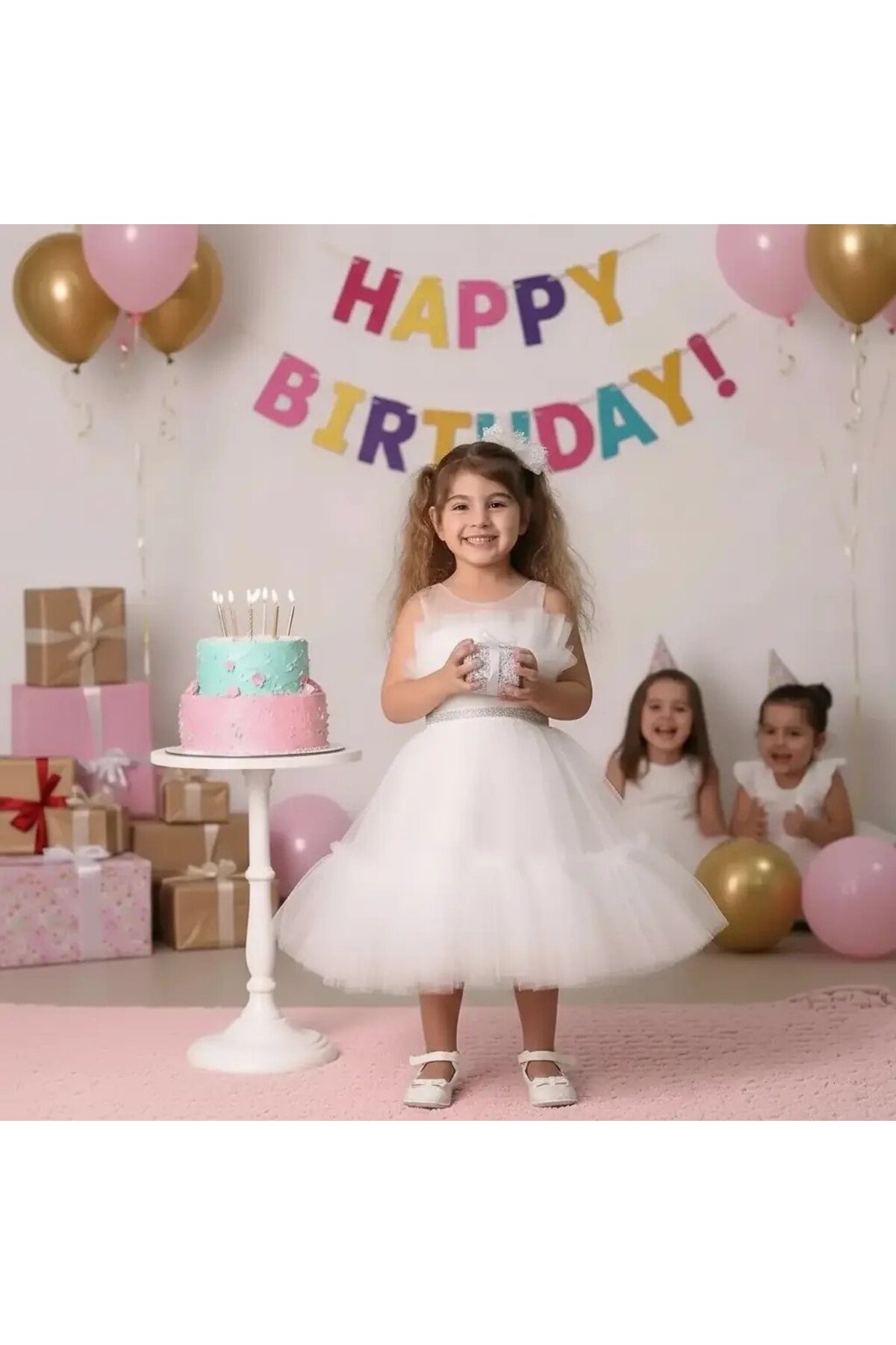 Ahsenimbebe GÖĞÜS TÜLLÜ KISA 5-10 YAŞ ABİYE ELBİSE