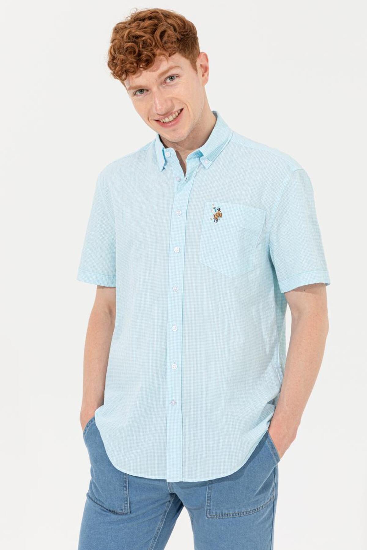 U.S. Polo Assn. Yeşil Erkek Gömlek — آبی G081SZ004.000.1361747