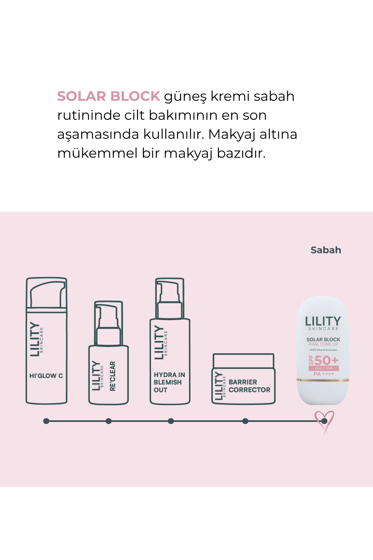 Solar Block Pink Tone Up Ton Eşitleyici & Aydınlatıcı %100 Mineral Güneş Kremi 50 ml — LU001 — تصویر 6 از 8