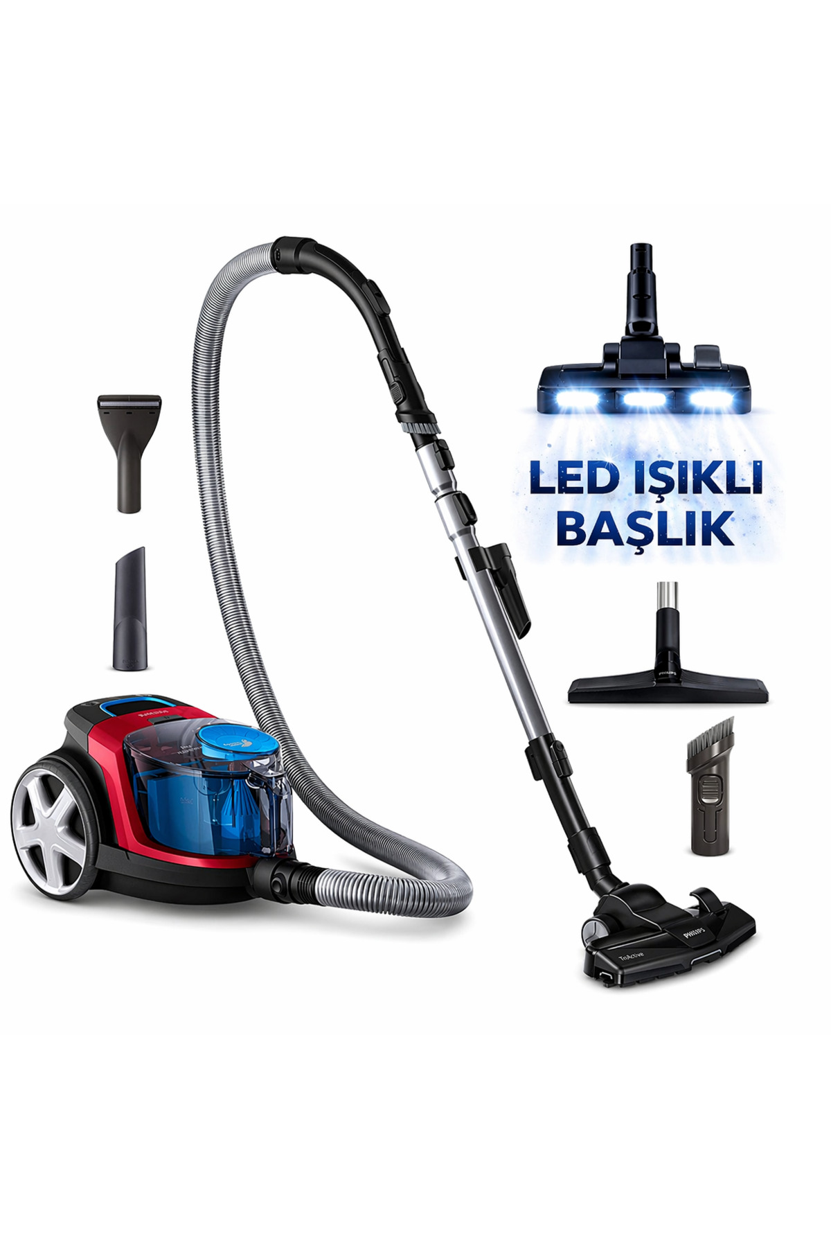 Philips Yeni Nesil Led Işıklı Başlık İle Kusursuz Temizlik 4000 serisi Toz Torbasız Süpürge