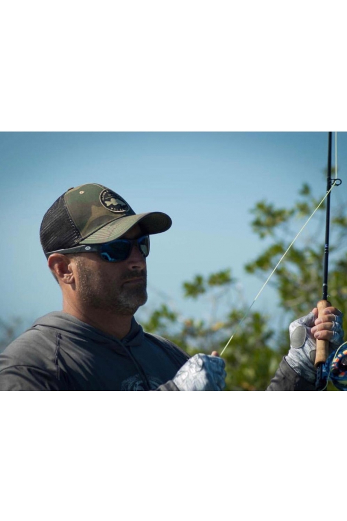 Bluza Flying Fisherman Built for Water Performance Hoodie Tee Mint XL [2]