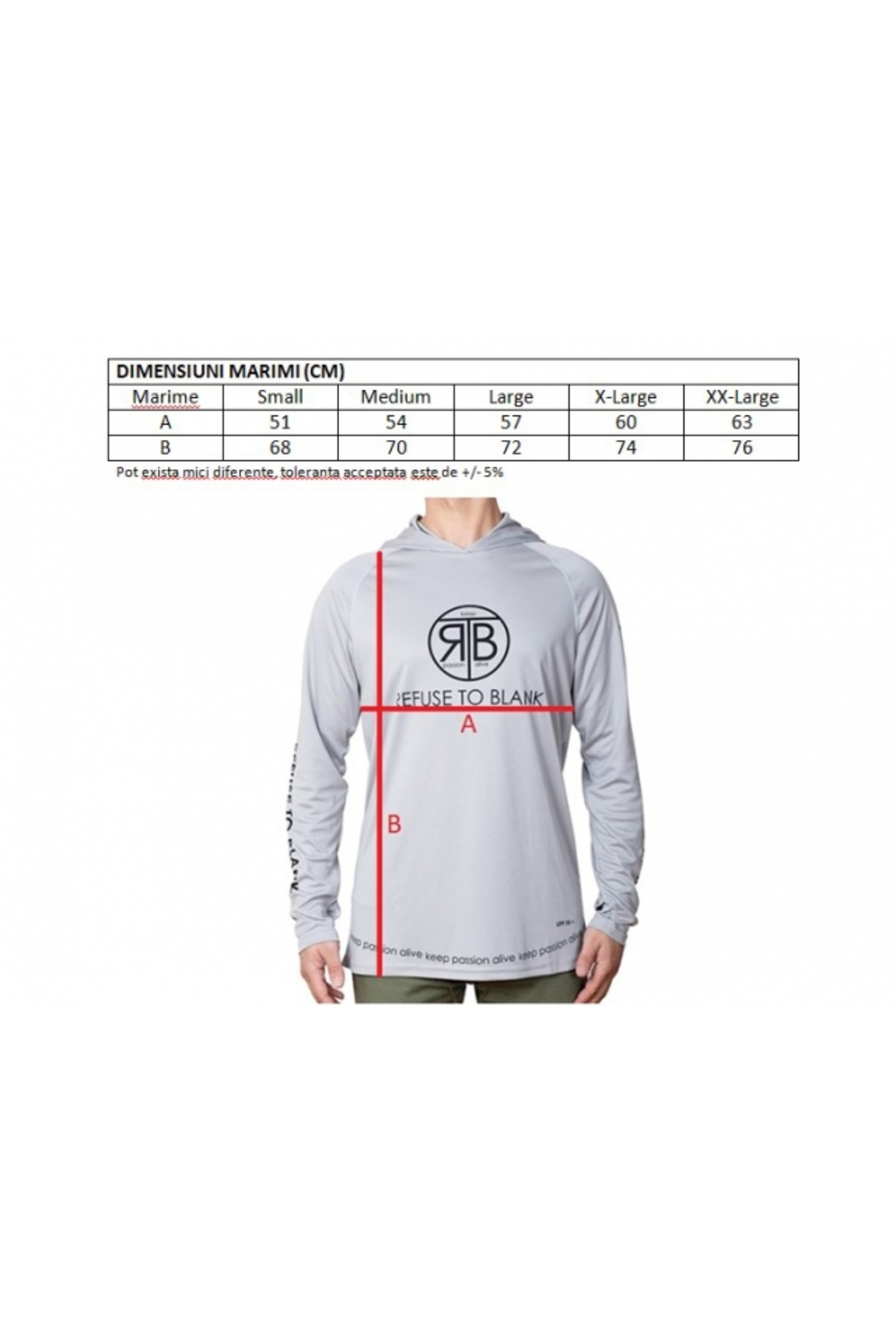 RTB UV Long Sleeve Hoodie UPF 50+ Light Grey M [1]