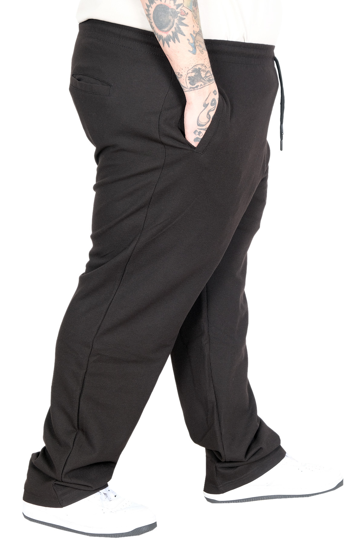 ModeXL Mode XL Büyük Beden Esofman Altı Flato Gıpelı 26585 SIYAH görsel 2