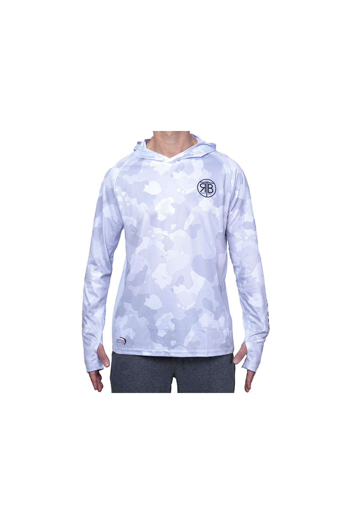 RTB UV Long Sleeve Hoodie UPF 50+ Light Camo Grey L [1]