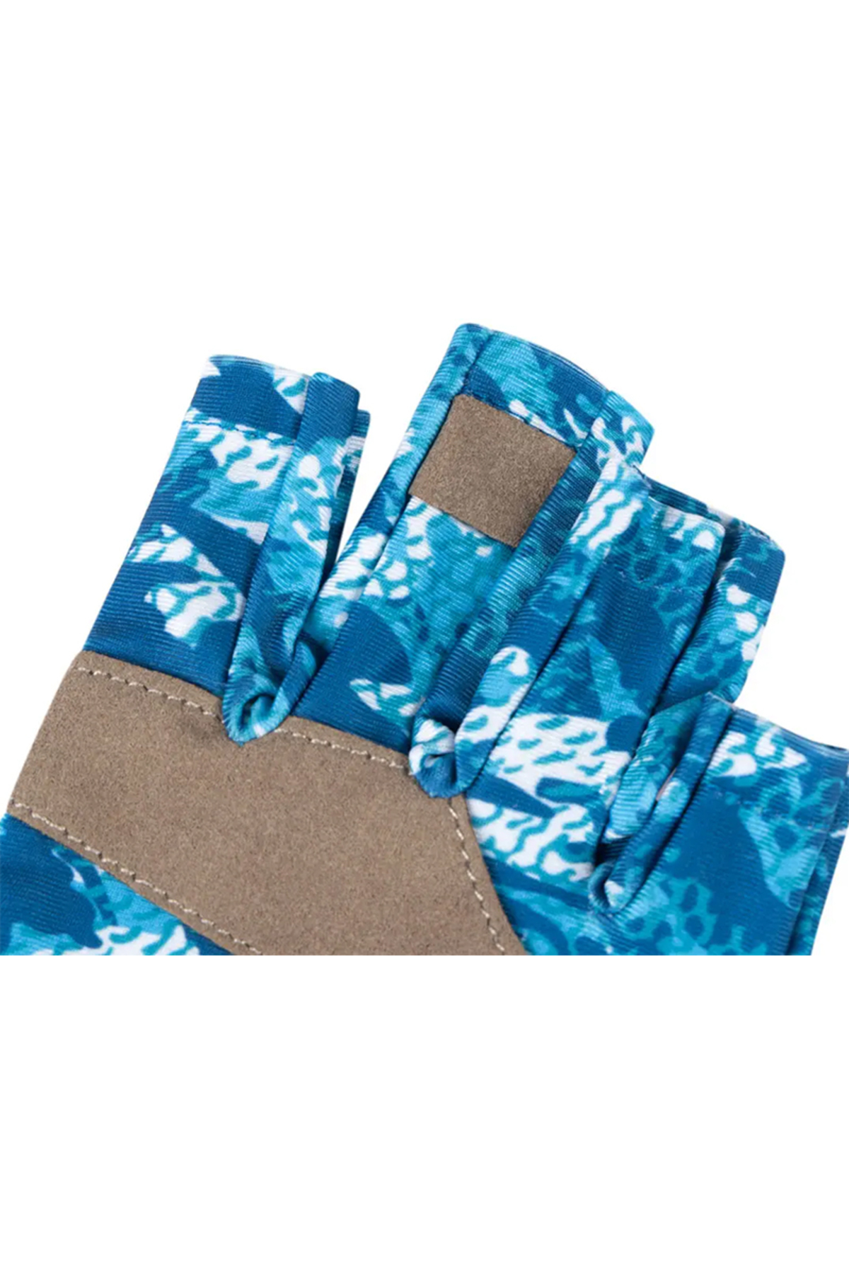 Manusi Favorite Solar Fishing Gloves 5 Cut White and Blue L-XL [1]