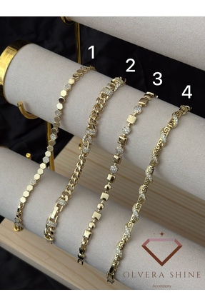 olvera shine 14k Kaplama xUPİNG Bileklik/Paslanmaz Çelik