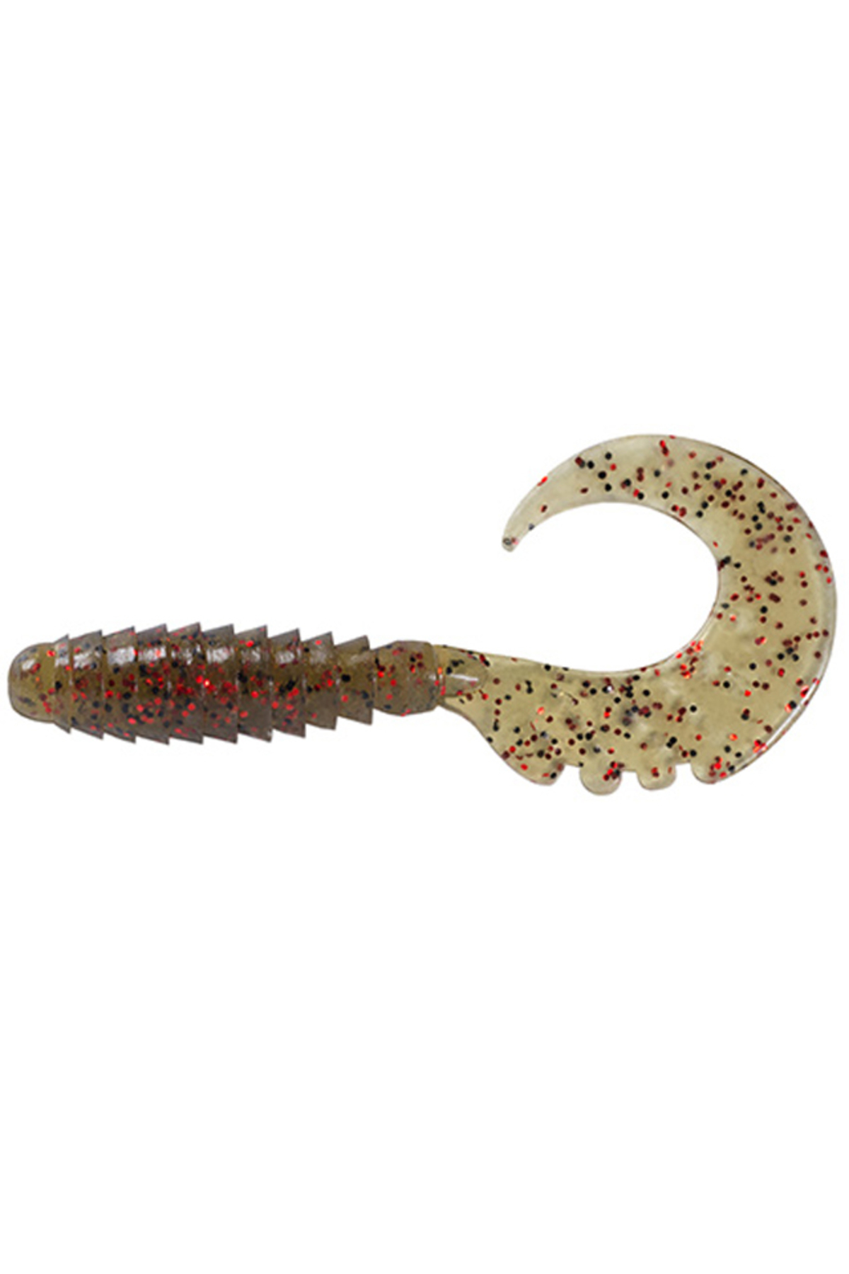 Nălucă - FishUp Fancy Grub 5cm #045 Green Pumpkin Red & Black 5cm #045 Green Pumpkin Red & Black