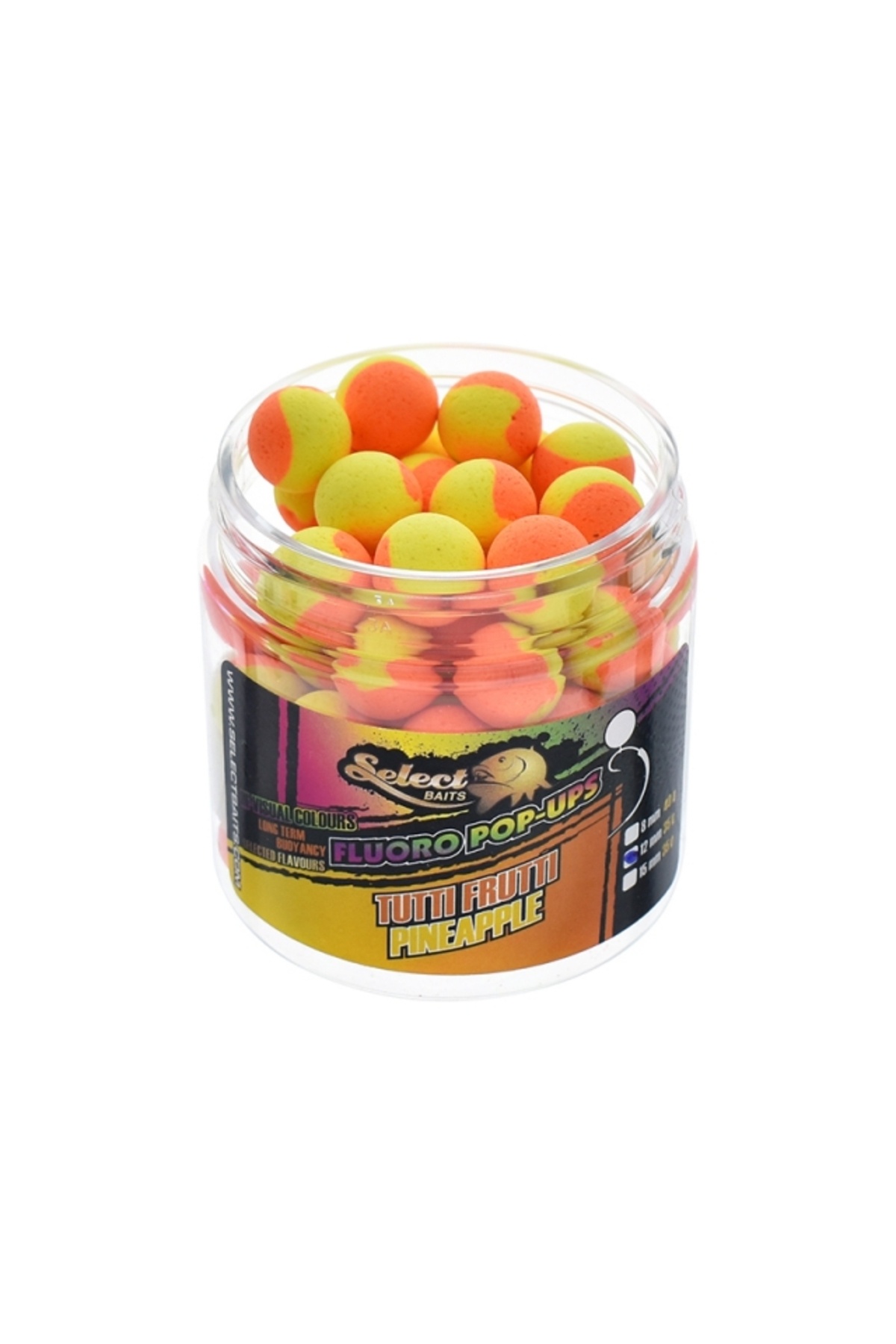 Nălucă - Select Baits pop-up Two-Tone Tutti Frutti-Pineapple 12mm