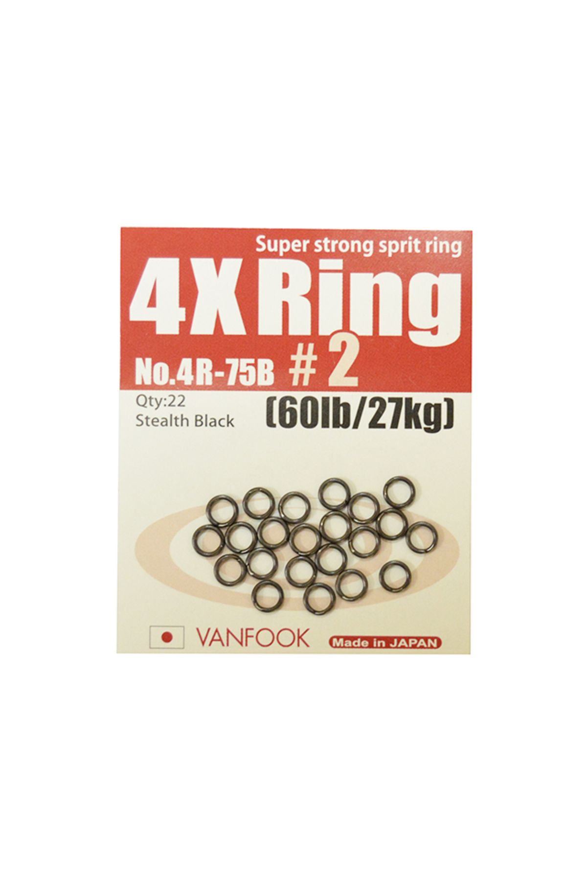 Vârtej - Inele despicate Vanfook 4R-75B Super Strong Sprit Ring Black #1