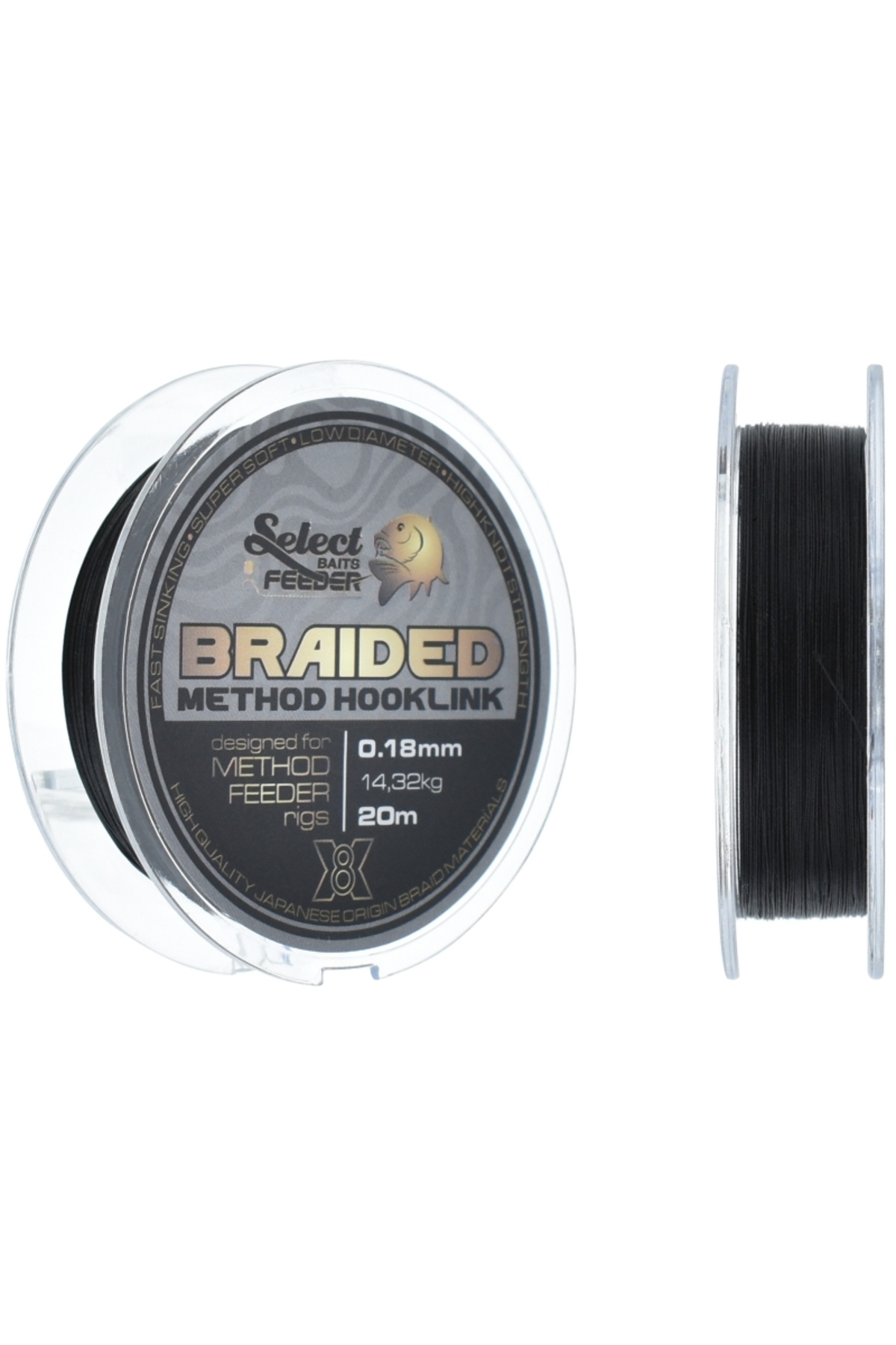 Fir textil Select Baits X8 Method Feeder Braid Silt Black 0.10mm - 6.14kg [1]