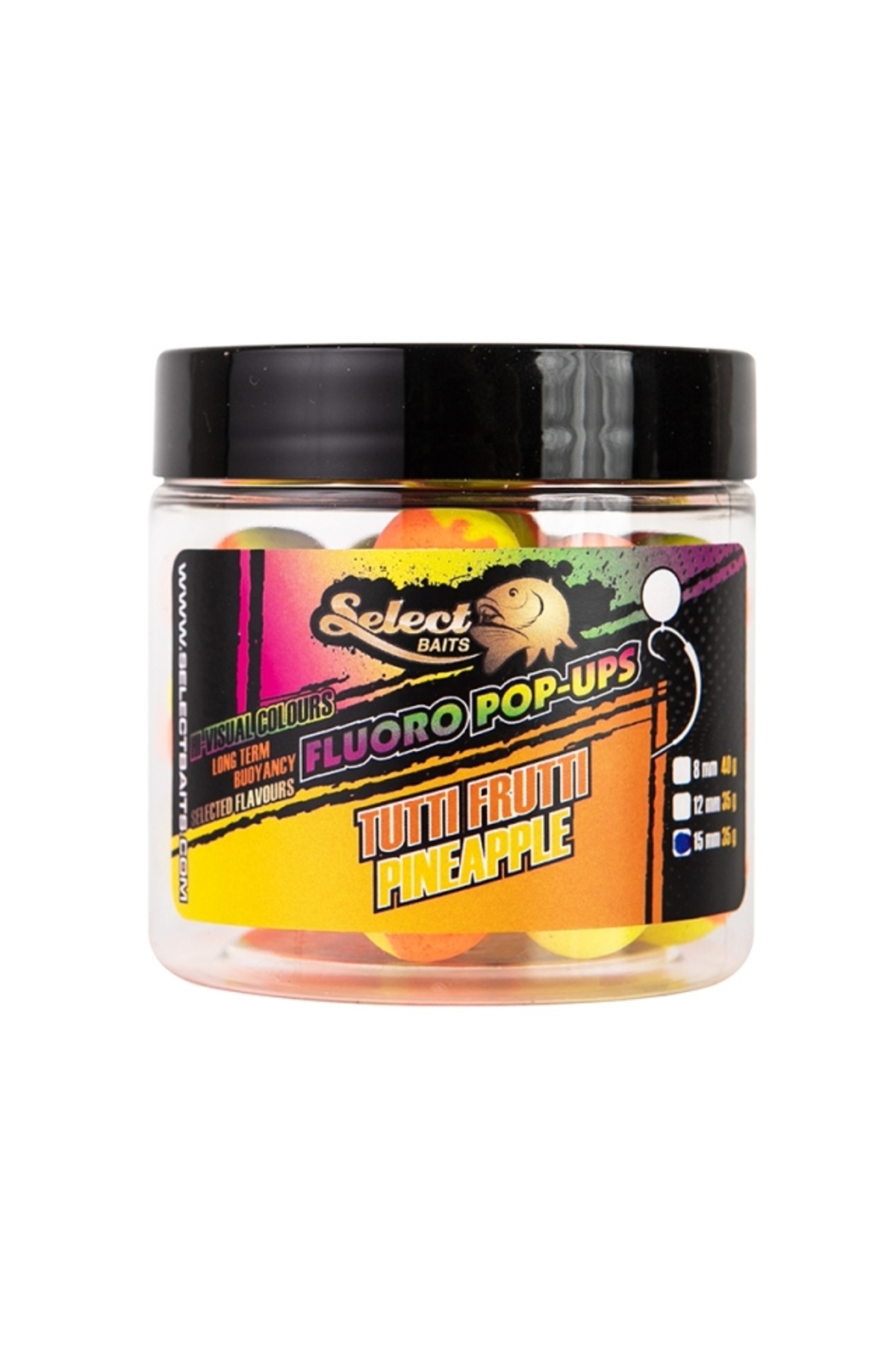 Select Baits pop-up Two-Tone Tutti Frutti-Pineapple 15mm [2]