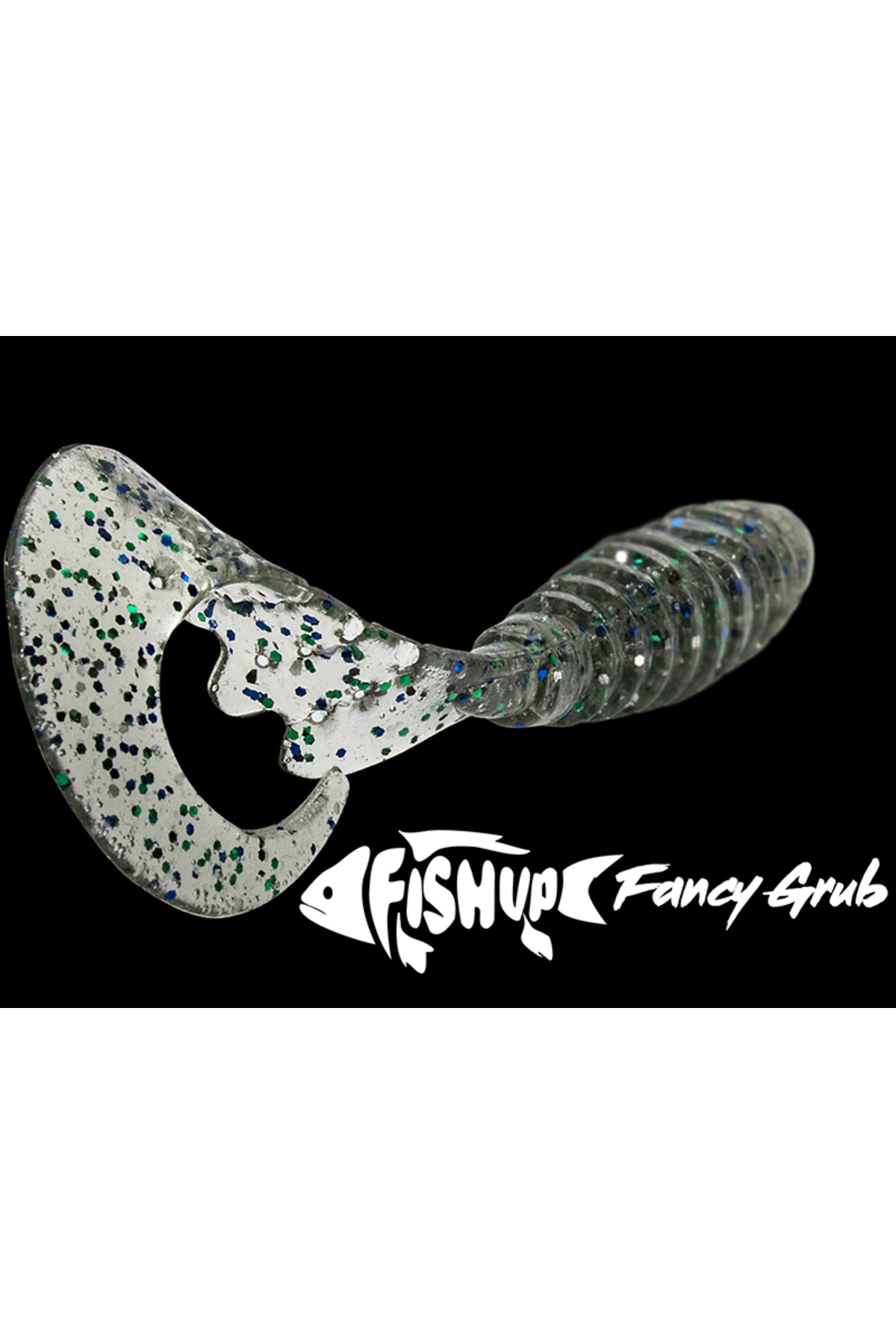 FishUp Fancy Grub 6.3cm #050 Green Pumpkin Brown Red and Purple 6.3cm Green Pumpkin Brown Red and Purple [3]